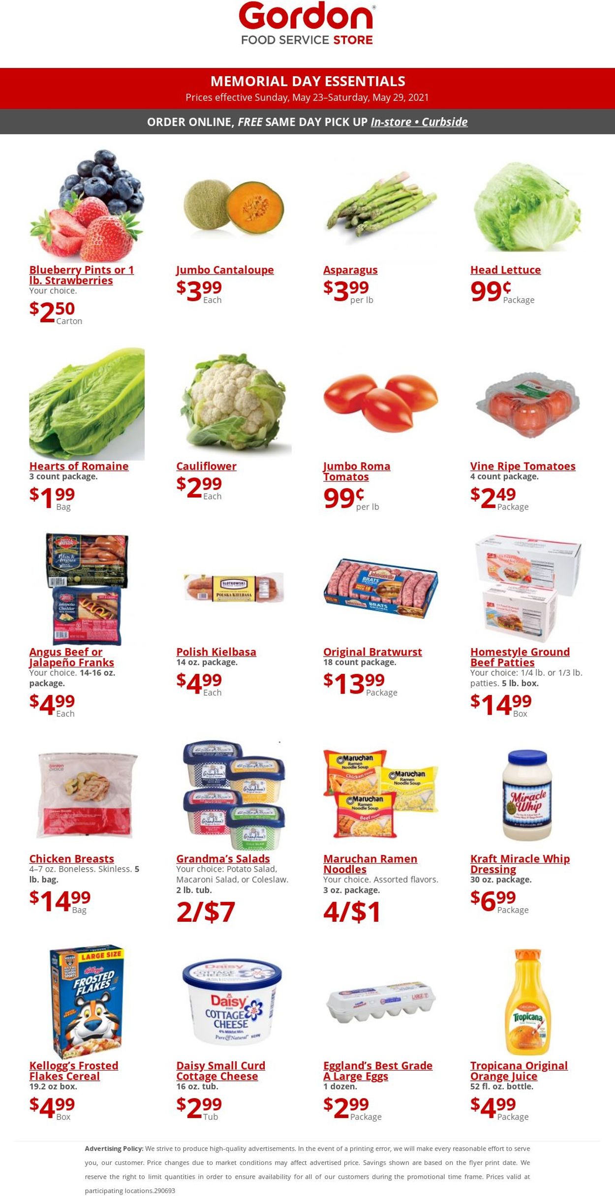 Catalogue Gordon Food Service Store from 05/23/2021