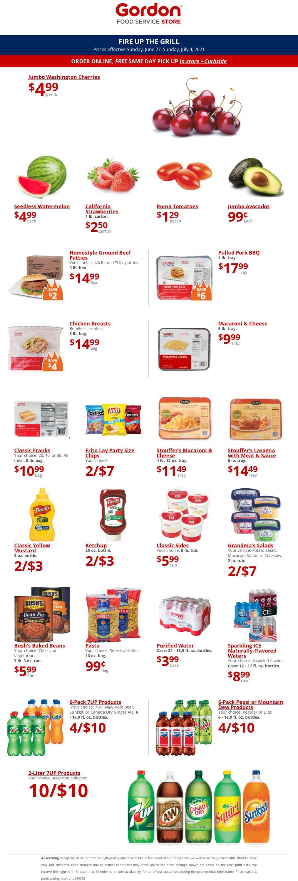 Catalogue Gordon Food Service Store from 06/27/2021