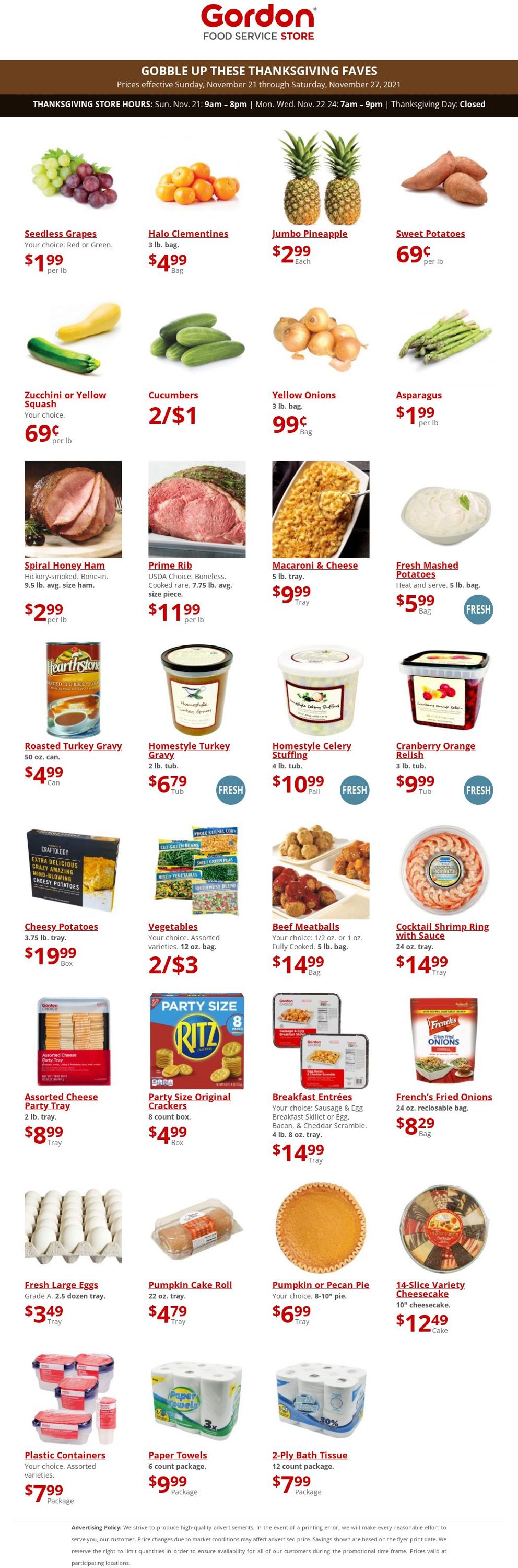 Catalogue Gordon Food Service Store from 11/21/2021