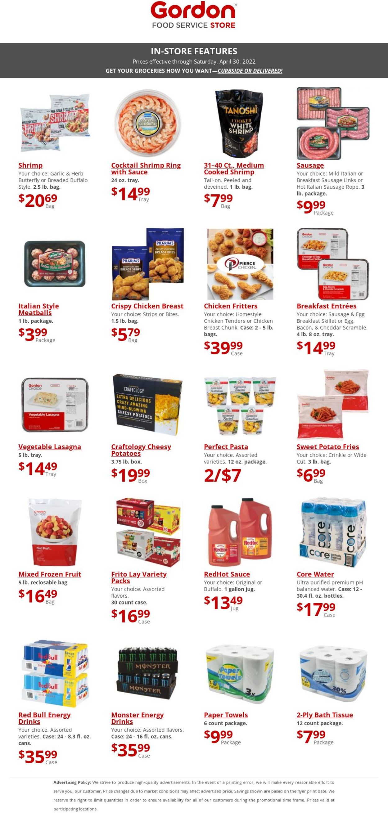 Catalogue Gordon Food Service Store from 01/31/2022