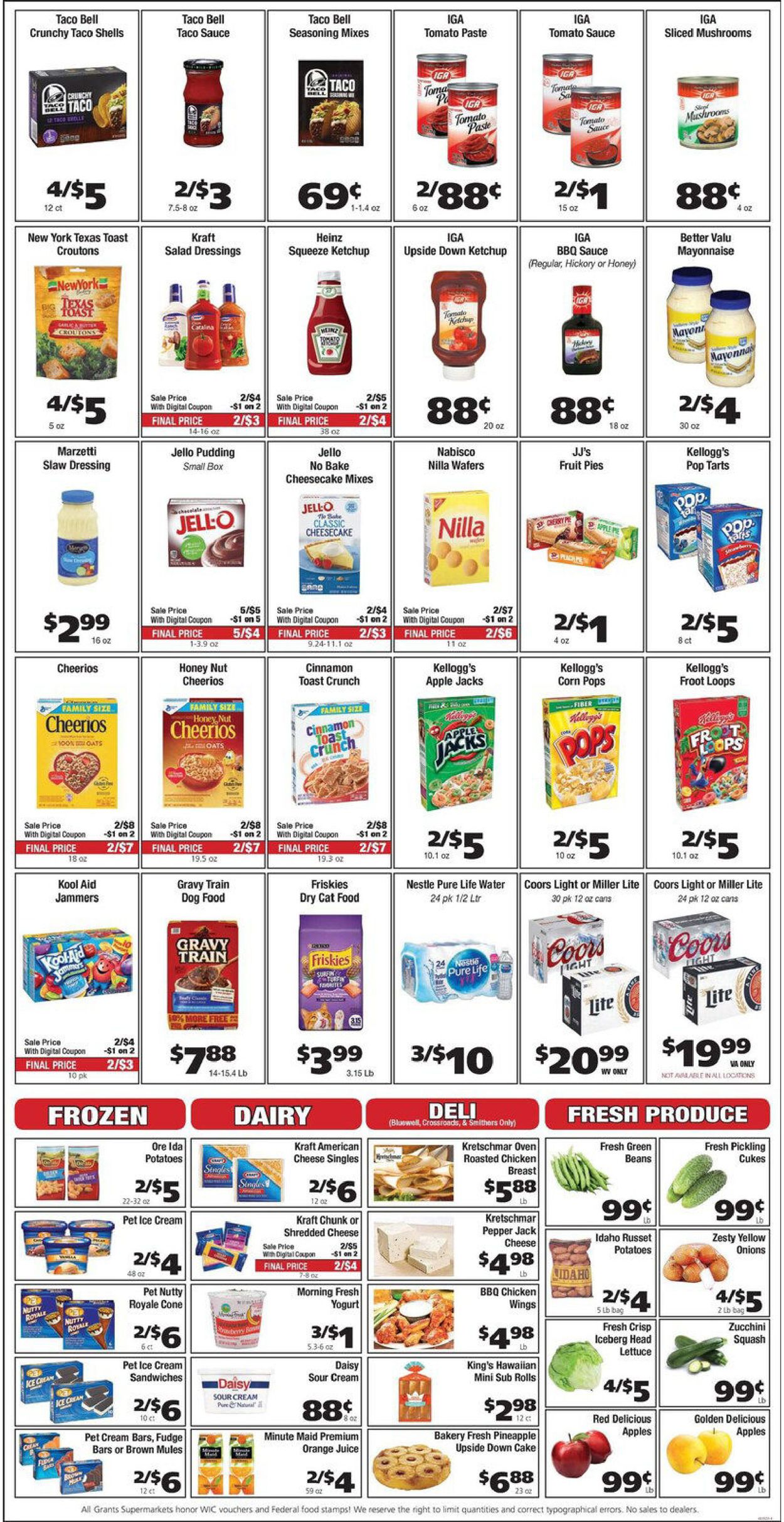 Catalogue Grant's Supermarket from 07/29/2020