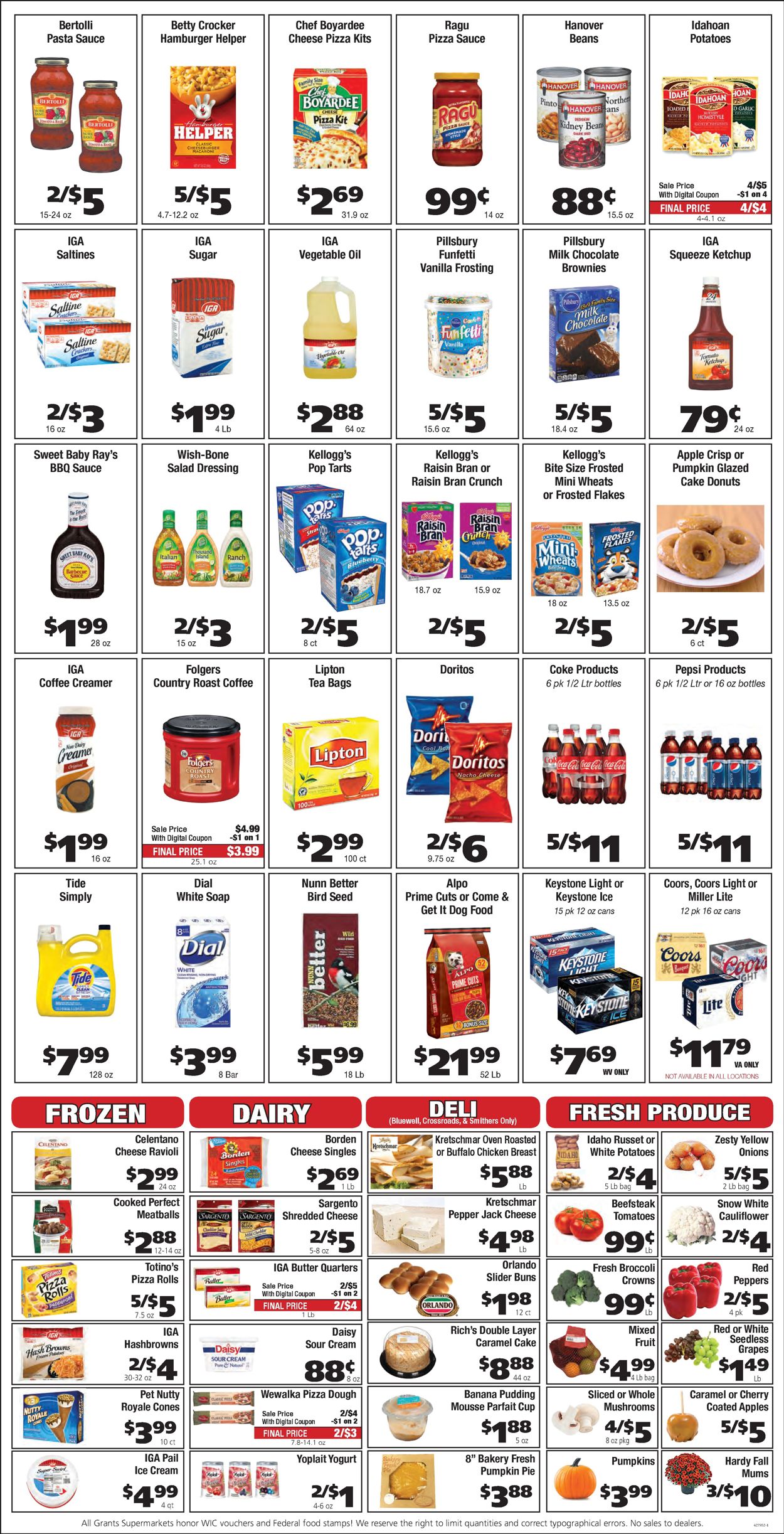 Catalogue Grant's Supermarket from 09/23/2020