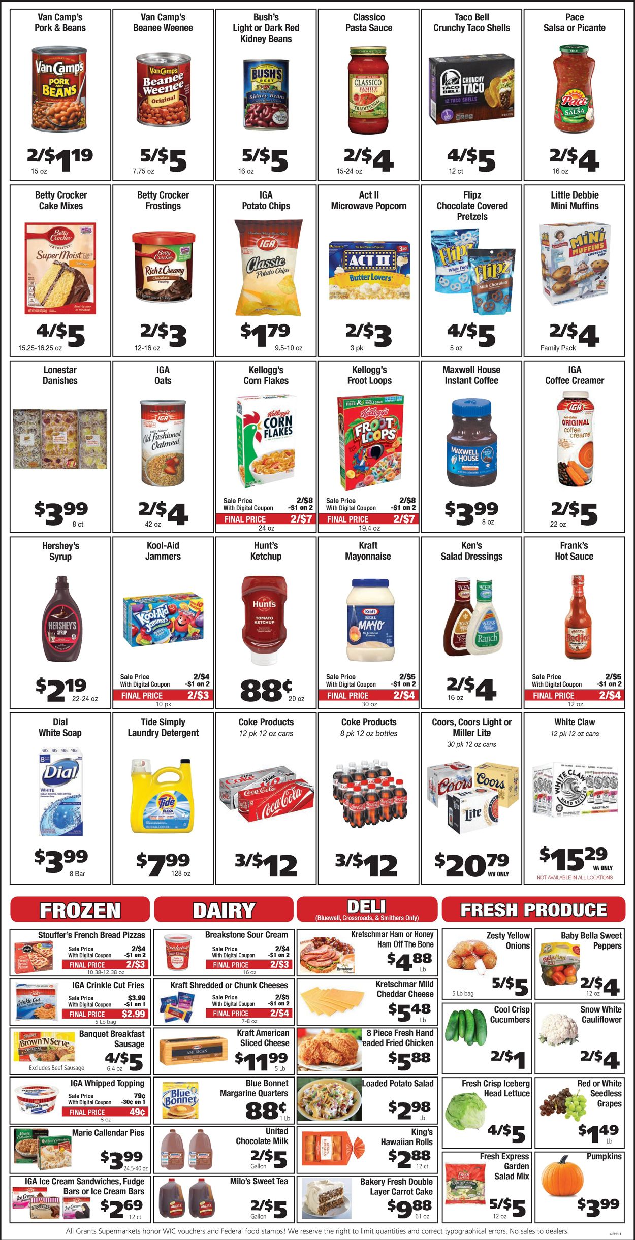 Catalogue Grant's Supermarket from 09/30/2020