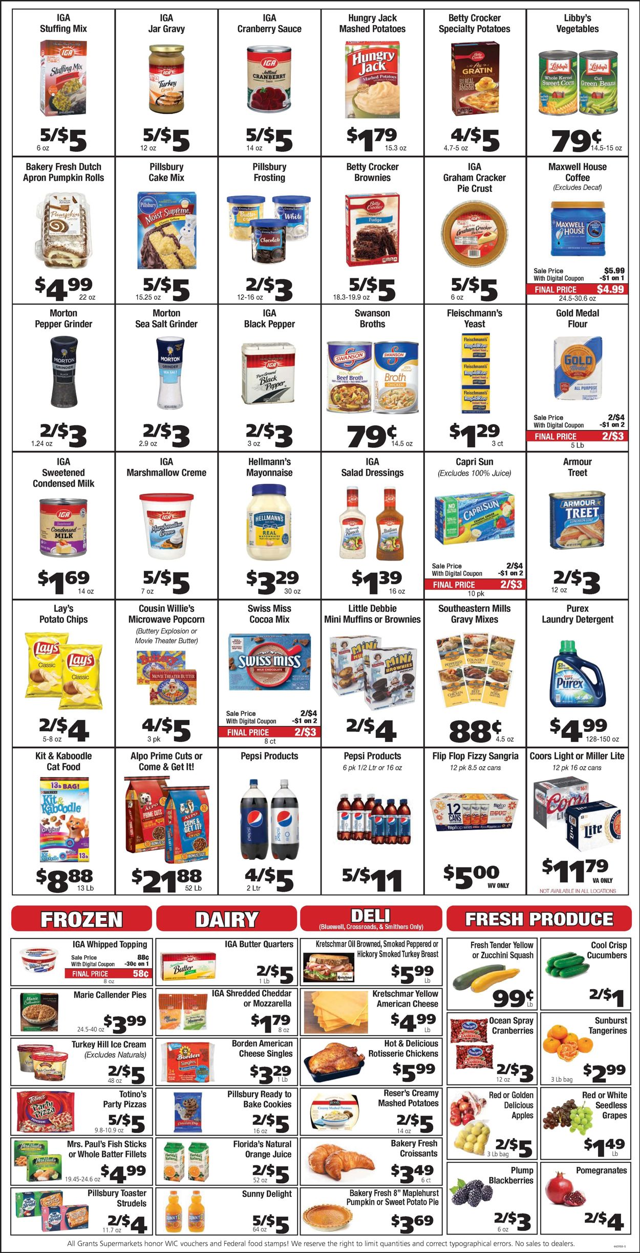 Catalogue Grant's Supermarket from 11/11/2020