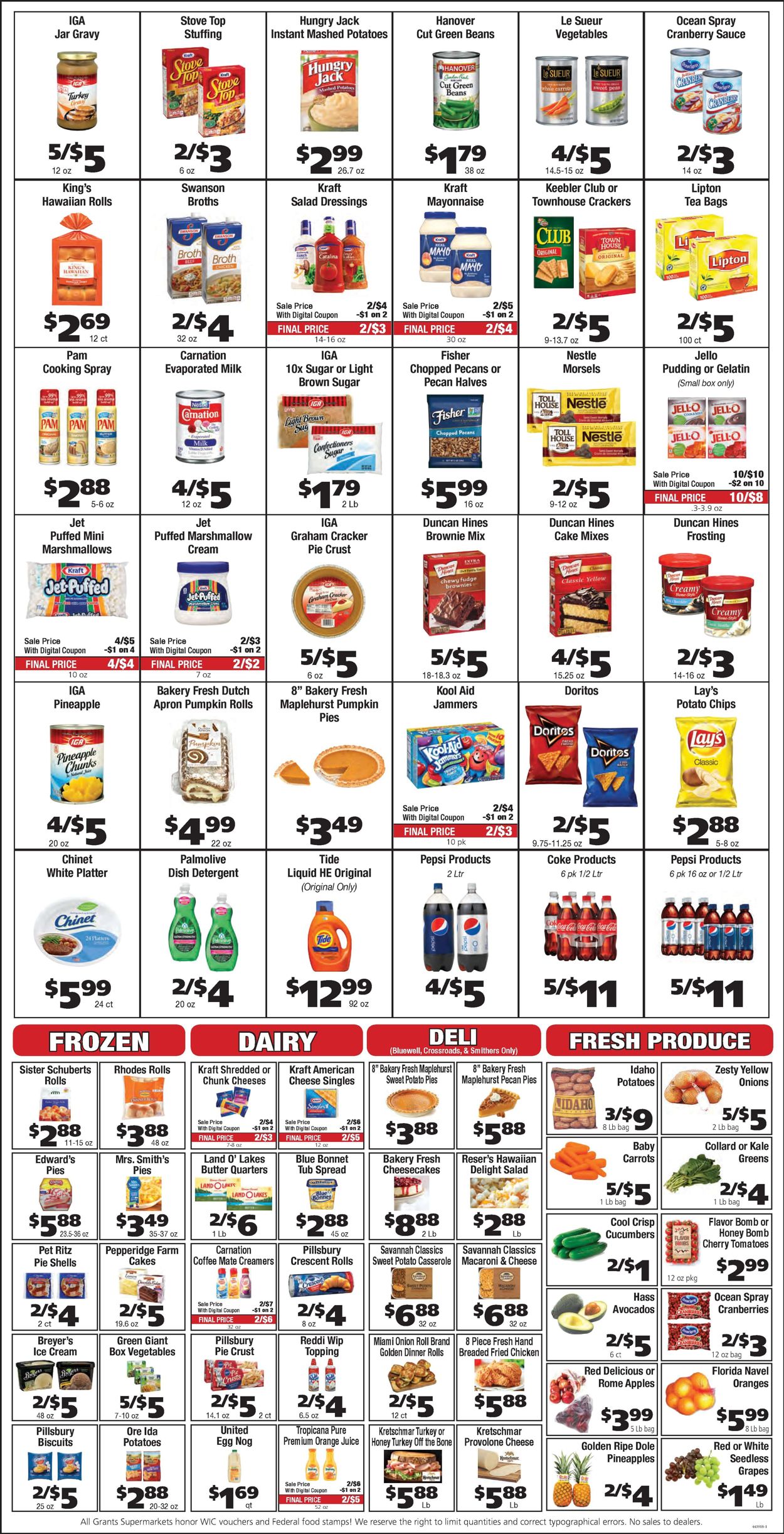 Catalogue Grant's Supermarket Thanksgiving ad 2020 from 11/18/2020