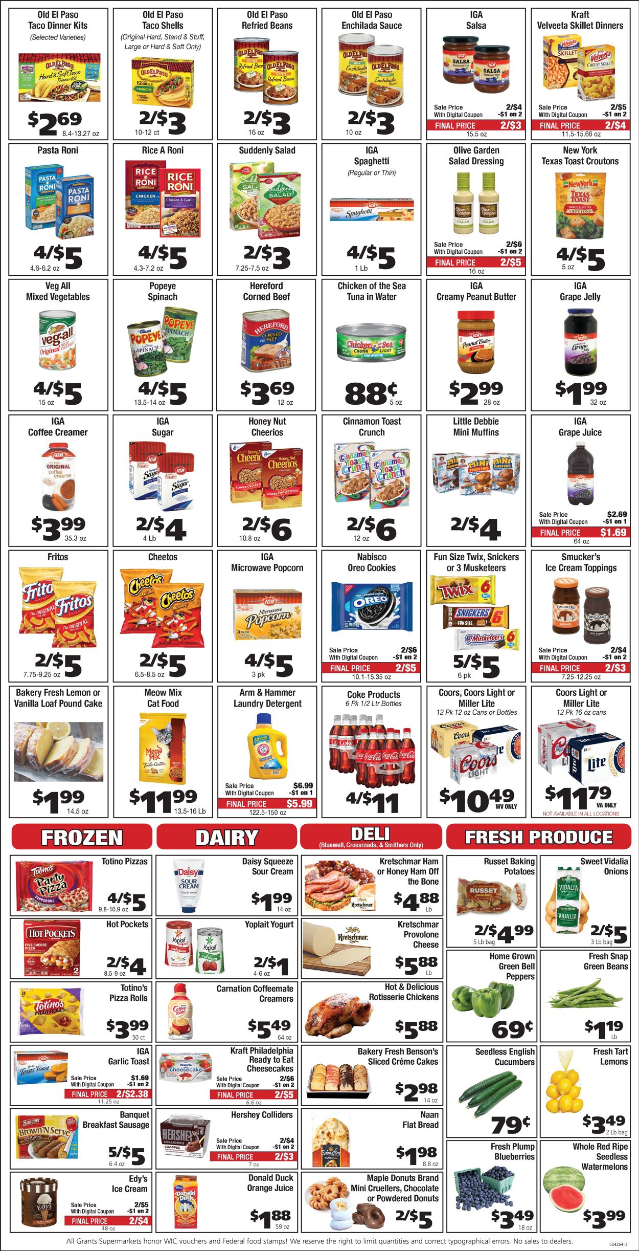 Catalogue Grant's Supermarket from 08/18/2021