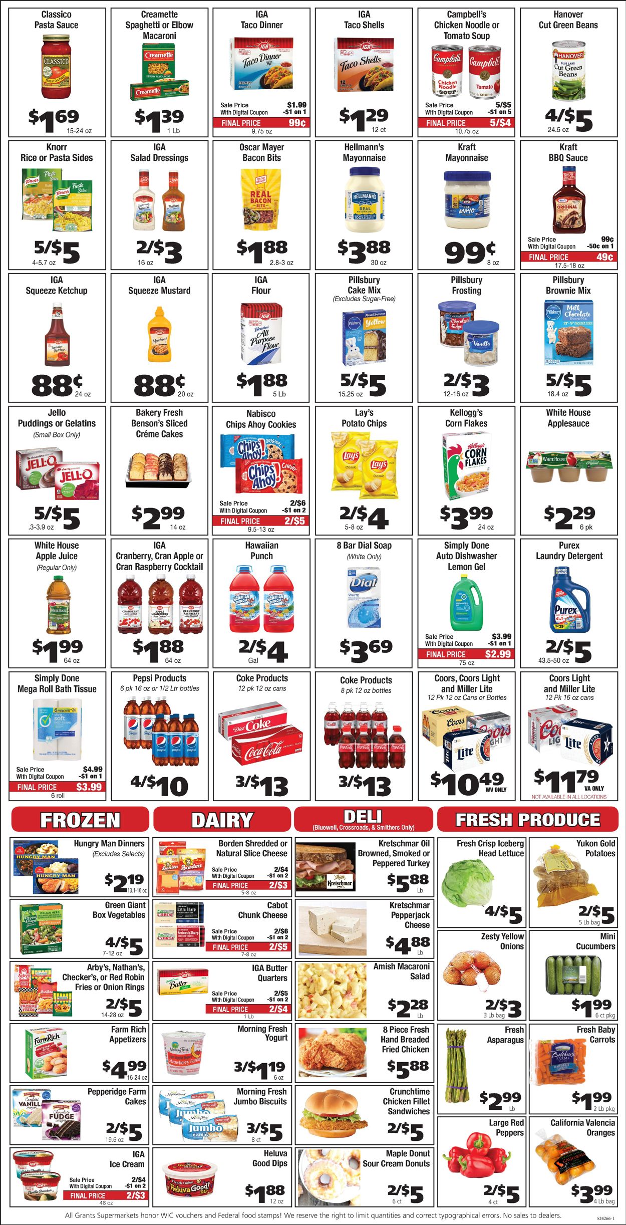 Catalogue Grant's Supermarket from 08/25/2021