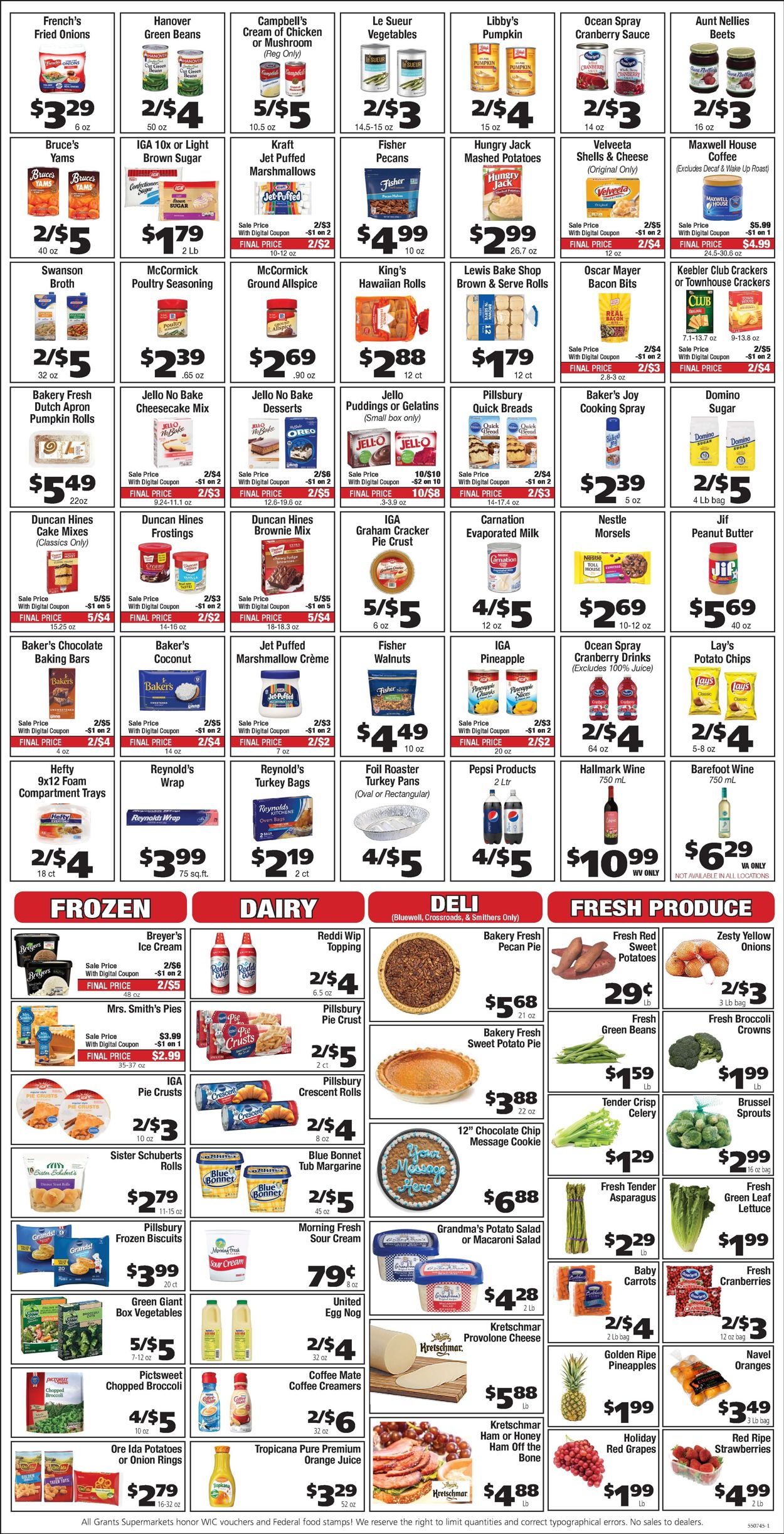 Catalogue Grant's Supermarket THANKSGIVING 2021 from 11/17/2021