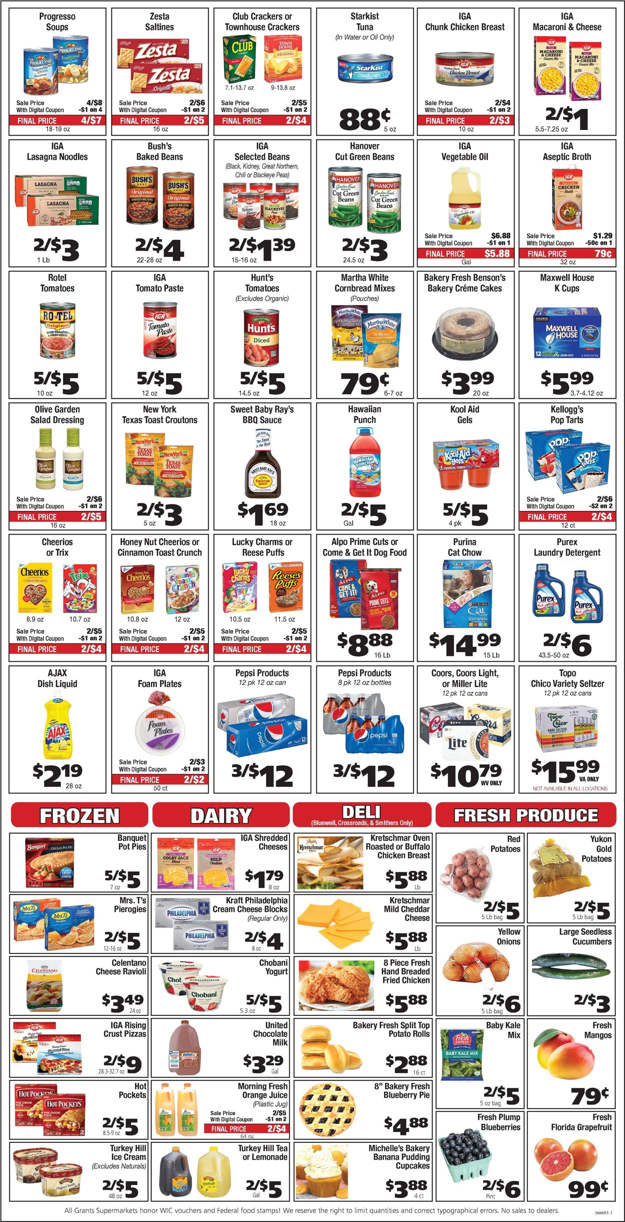 Catalogue Grant's Supermarket from 01/19/2022
