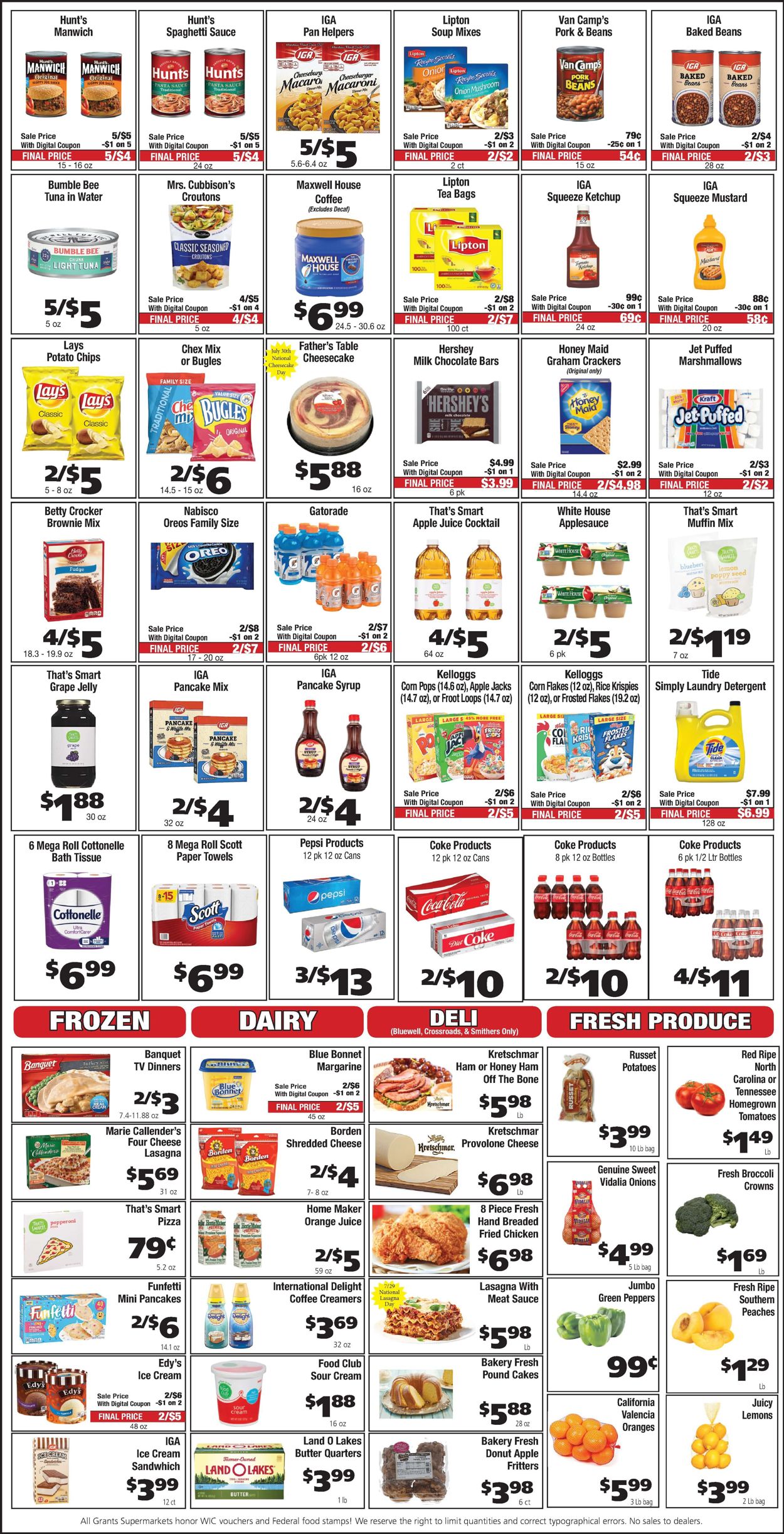 Catalogue Grant's Supermarket from 07/27/2022