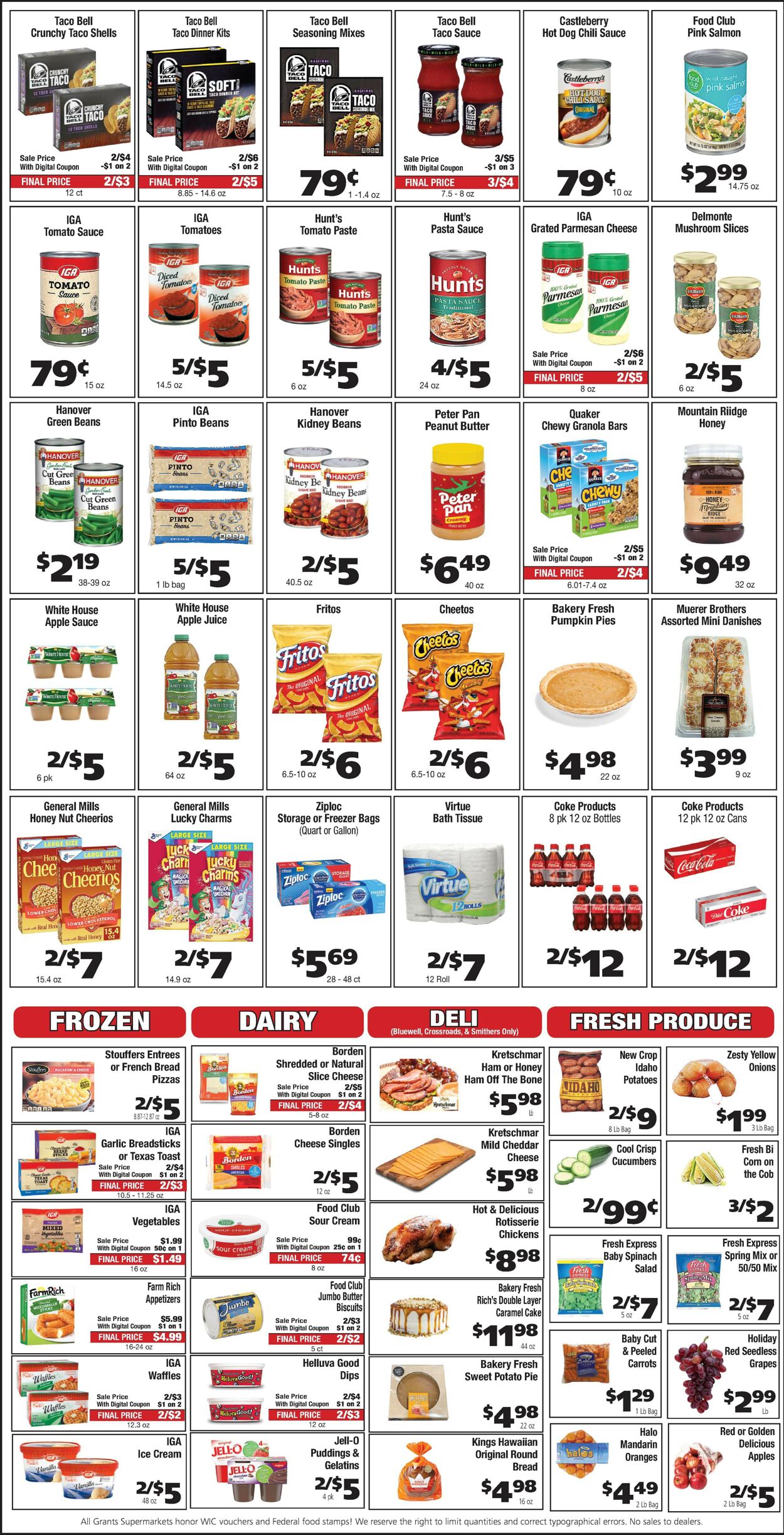 Catalogue Grant's Supermarket from 10/19/2022