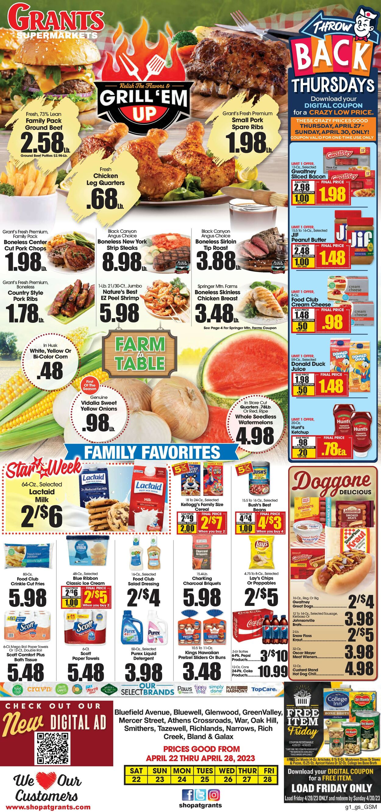 Catalogue Grant's Supermarket from 04/22/2023