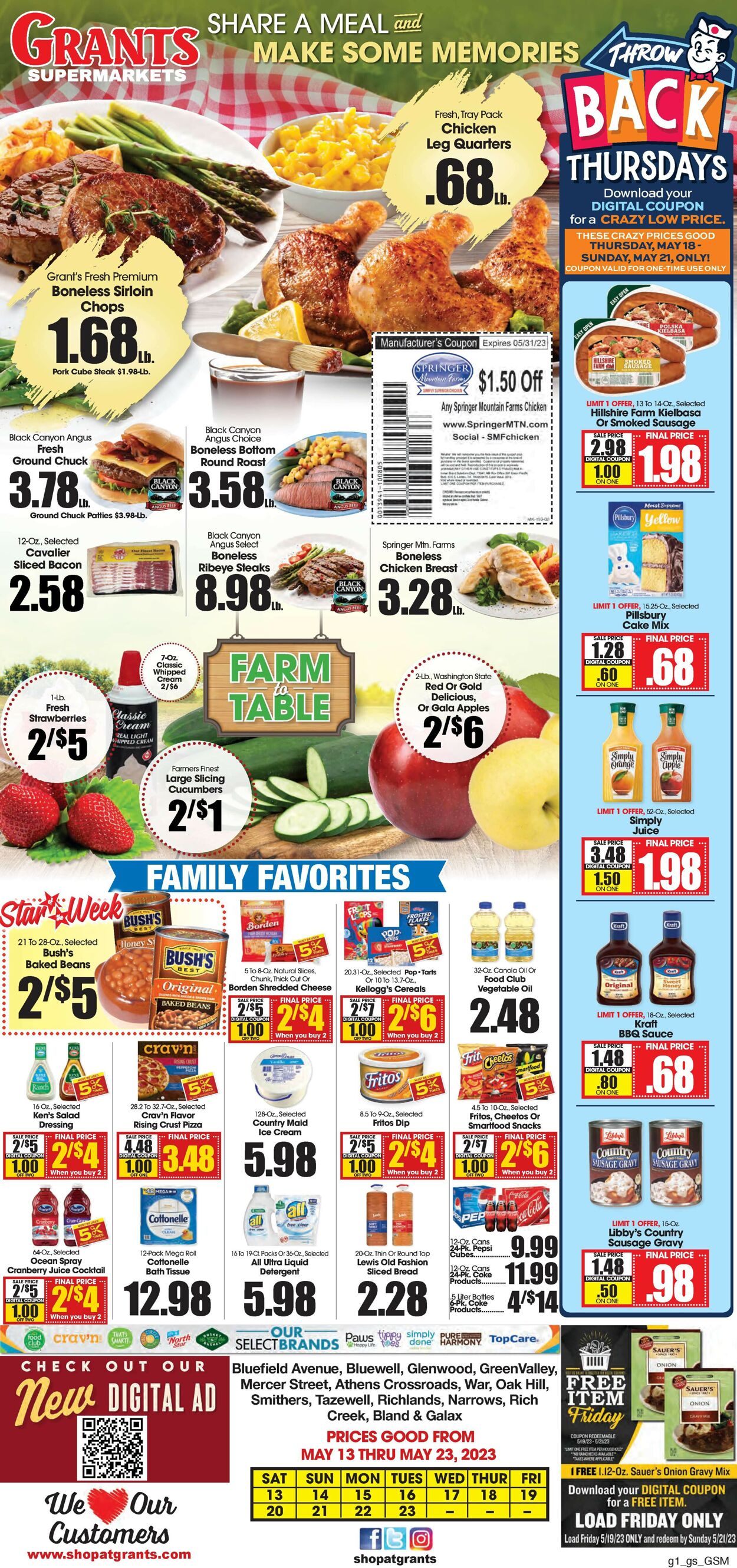 Catalogue Grant's Supermarket from 05/13/2023