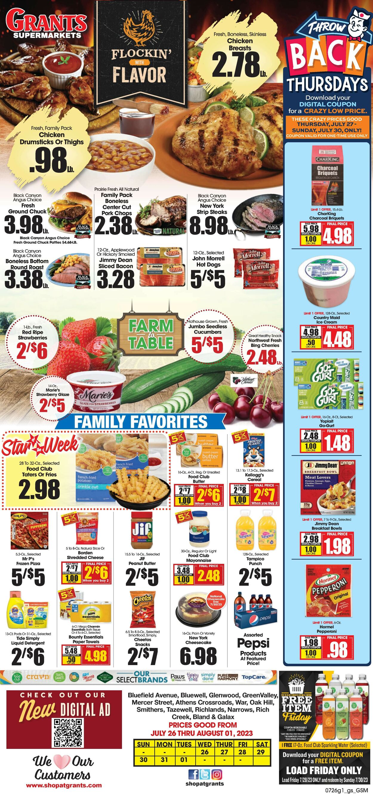 Catalogue Grant's Supermarket from 07/26/2023