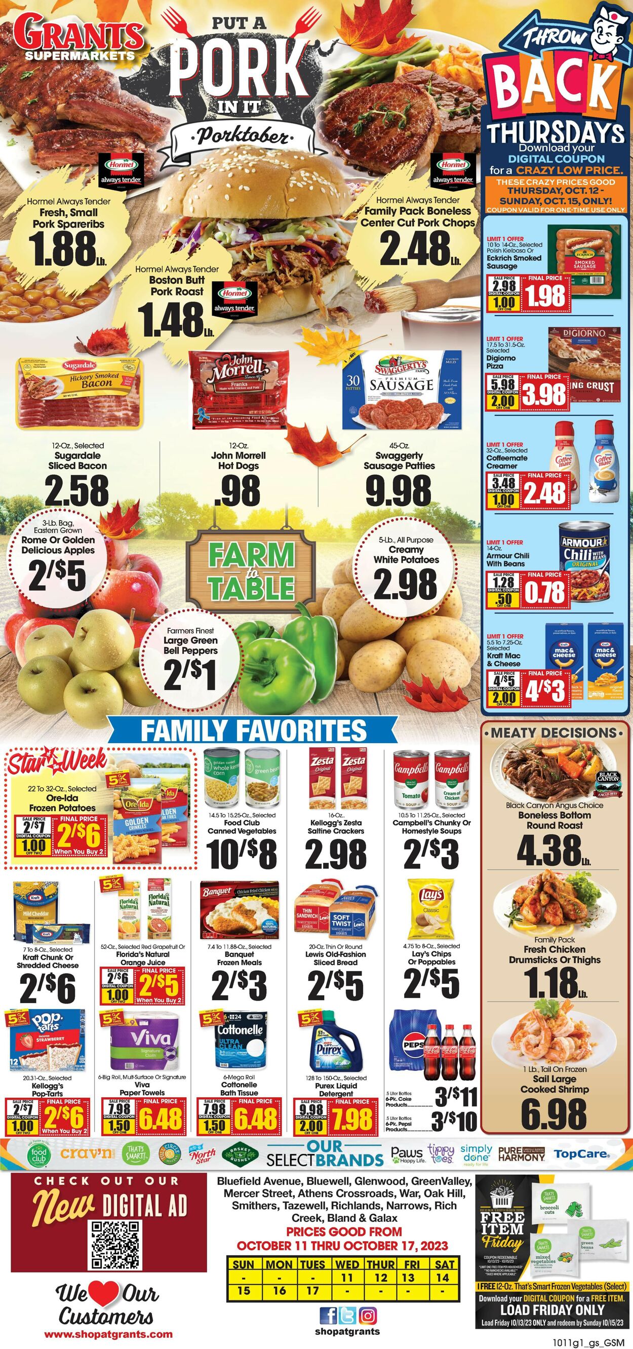 Catalogue Grant's Supermarket from 10/11/2023