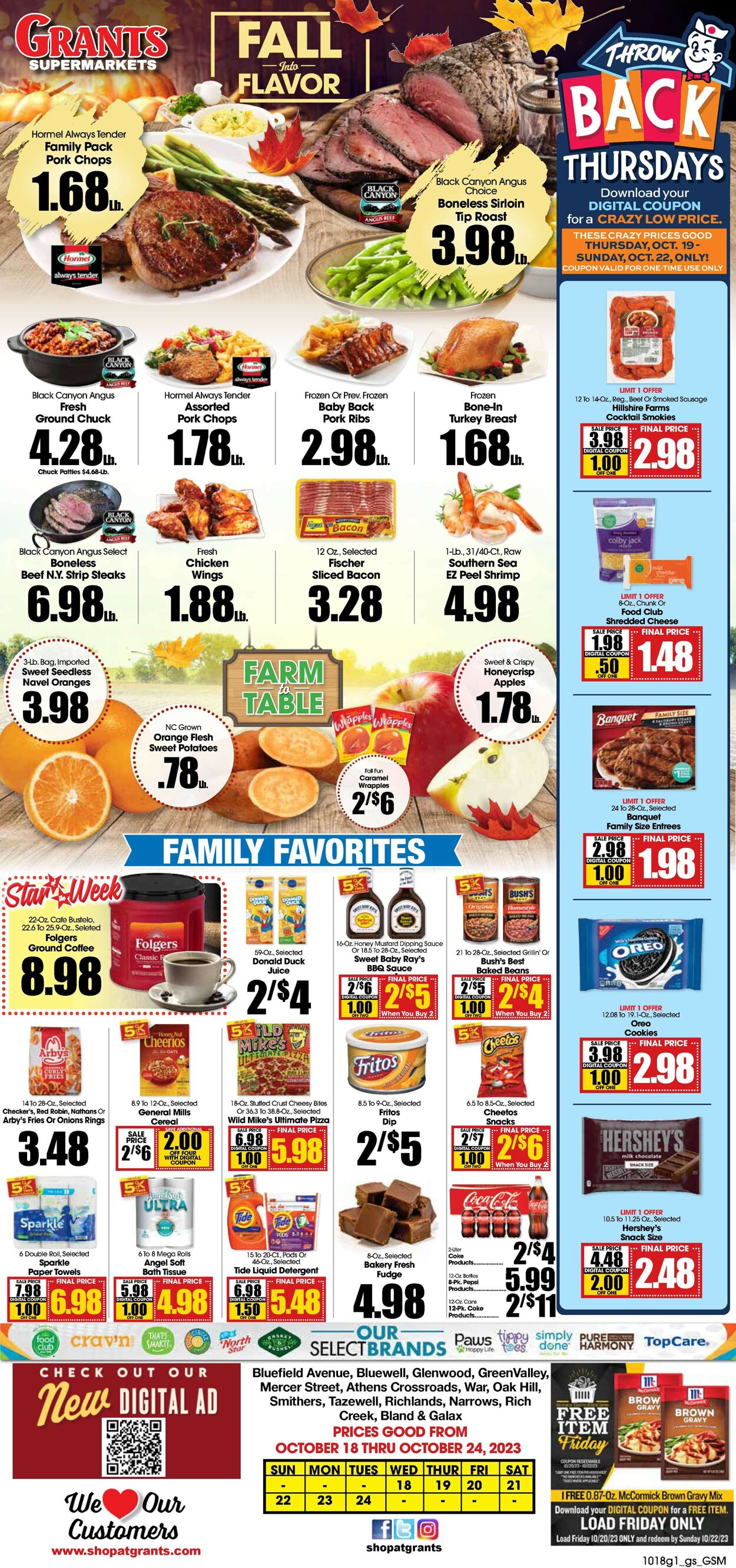 Catalogue Grant's Supermarket from 10/18/2023