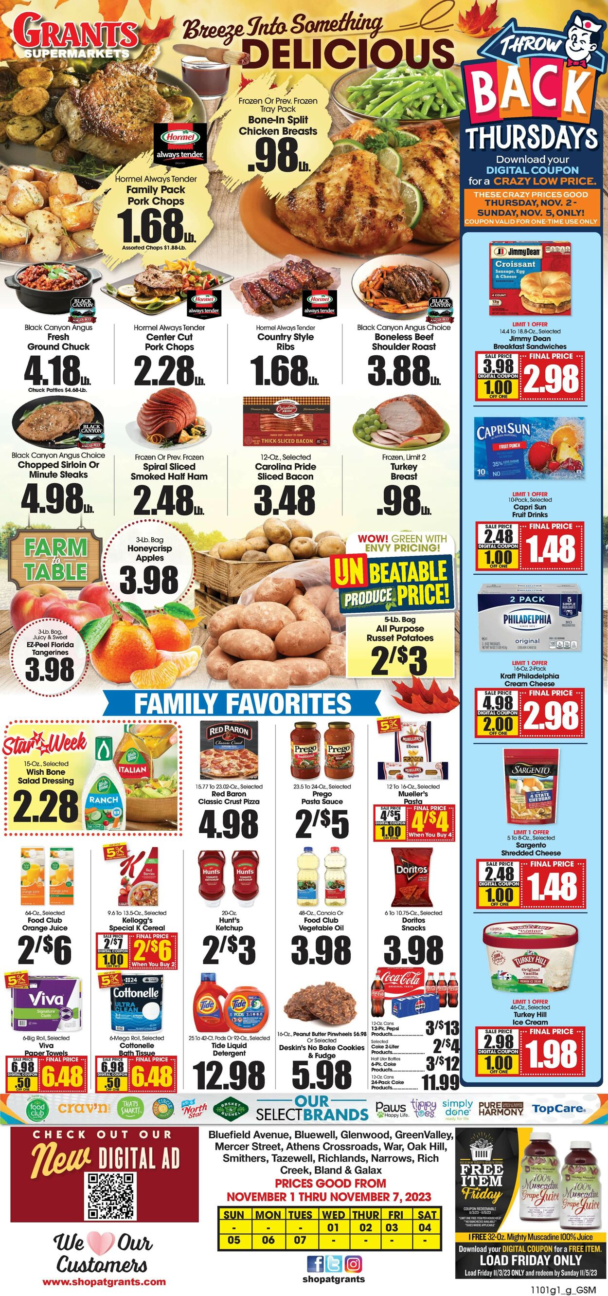 Catalogue Grant's Supermarket from 11/01/2023