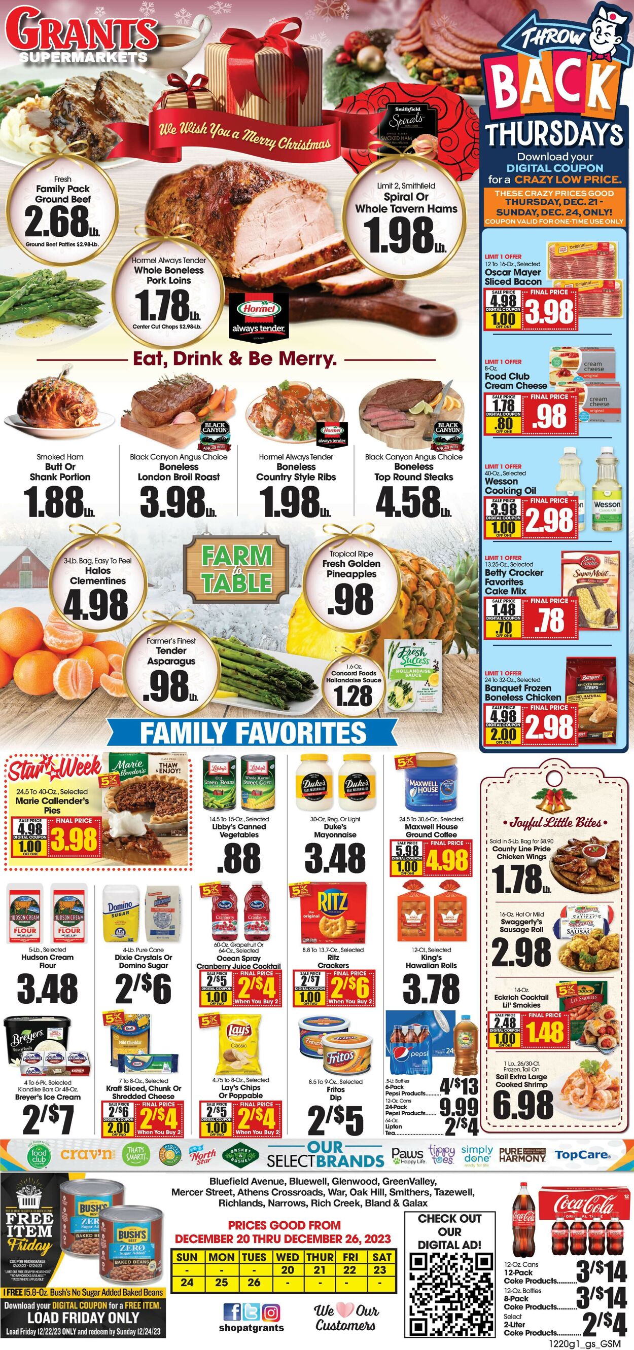Catalogue Grant's Supermarket from 12/20/2023