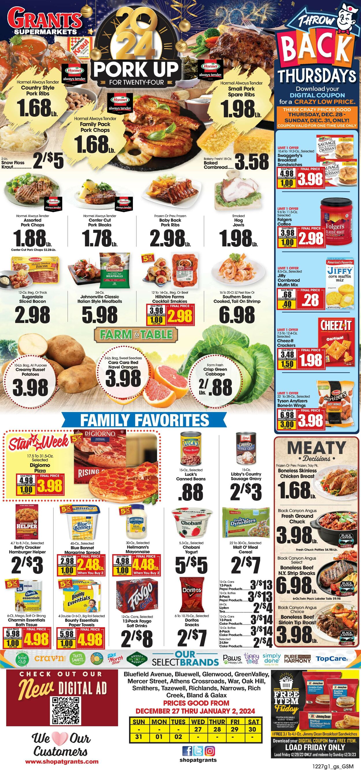 Catalogue Grant's Supermarket from 12/27/2023