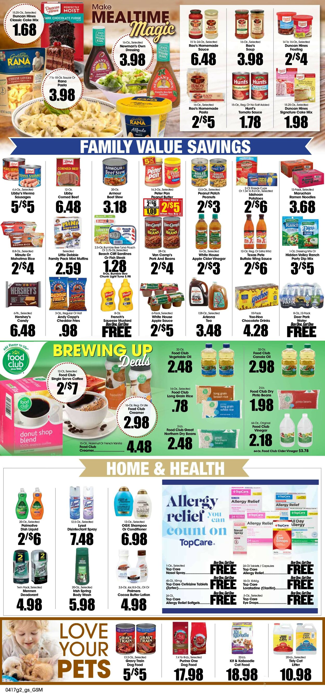 Catalogue Grant's Supermarket from 04/17/2024