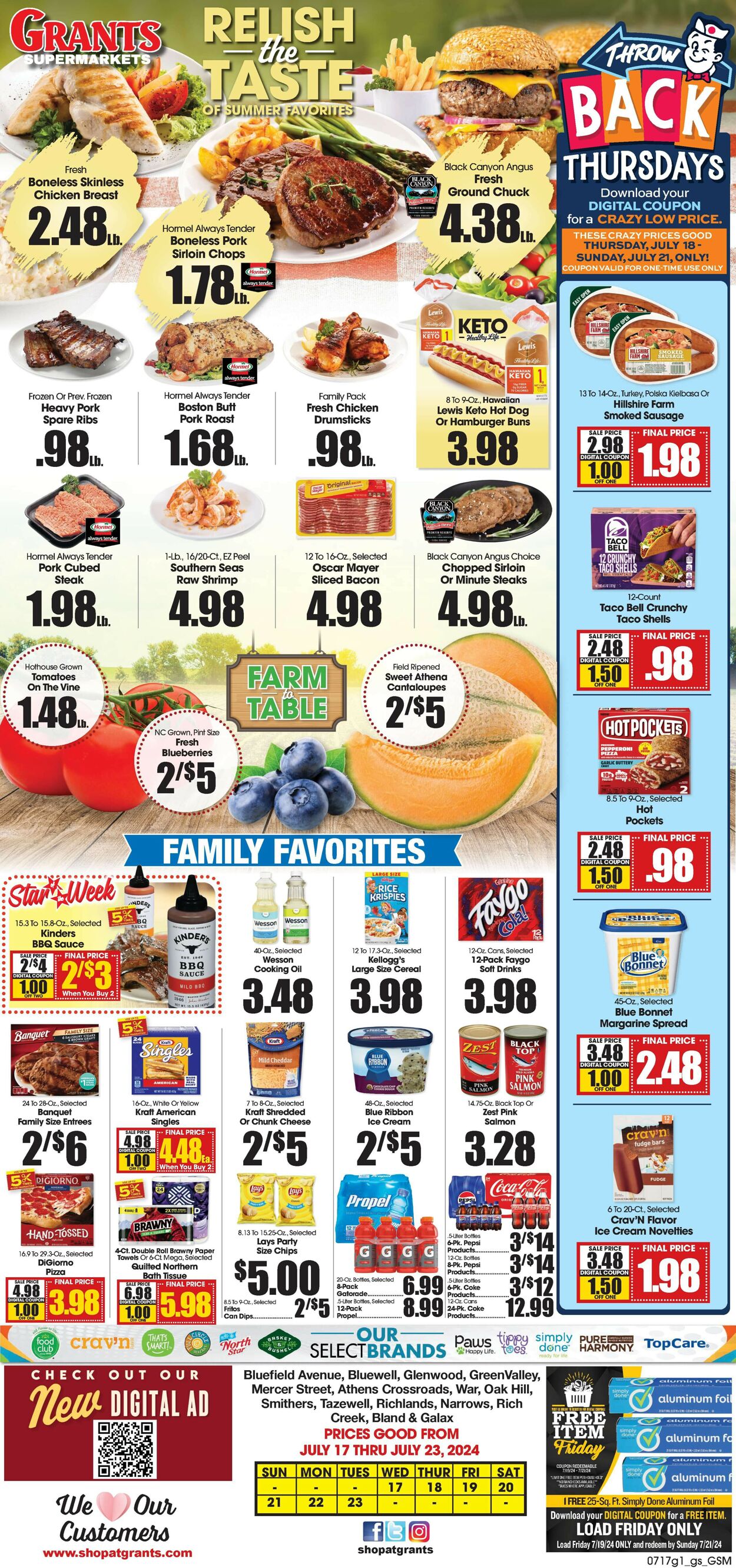 Catalogue Grant's Supermarket from 07/17/2024