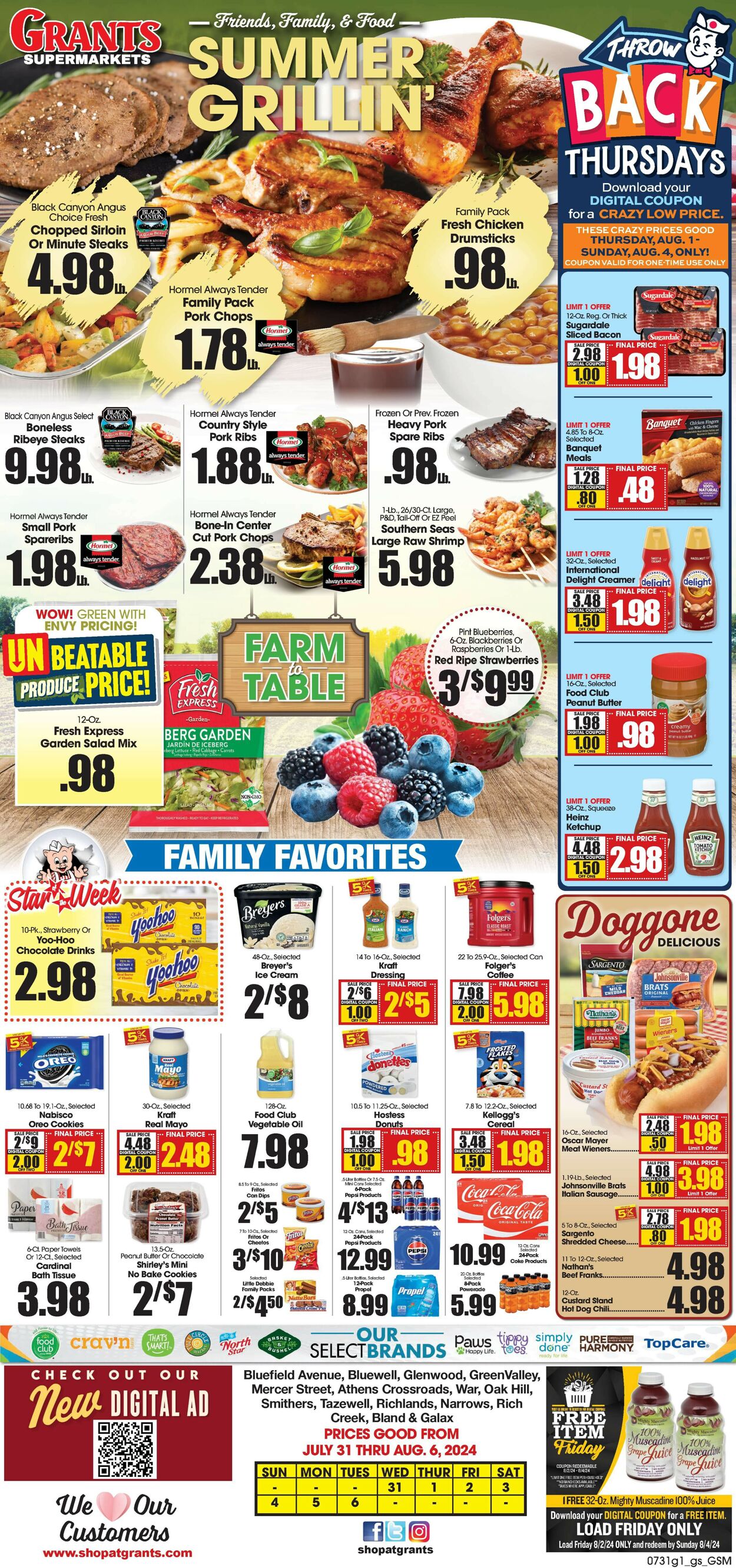 Catalogue Grant's Supermarket from 07/31/2024