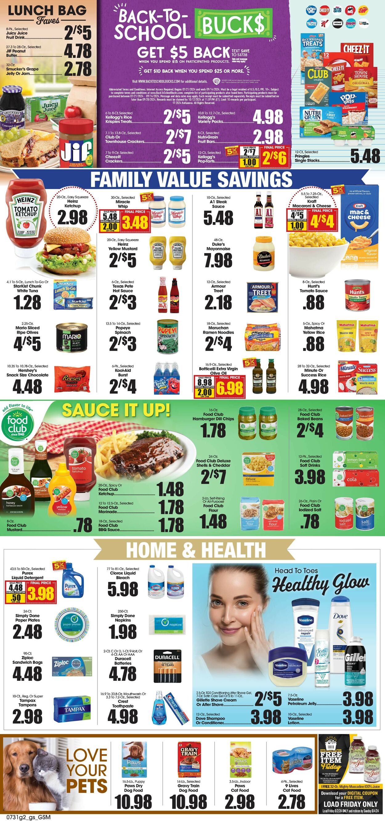 Catalogue Grant's Supermarket from 07/31/2024