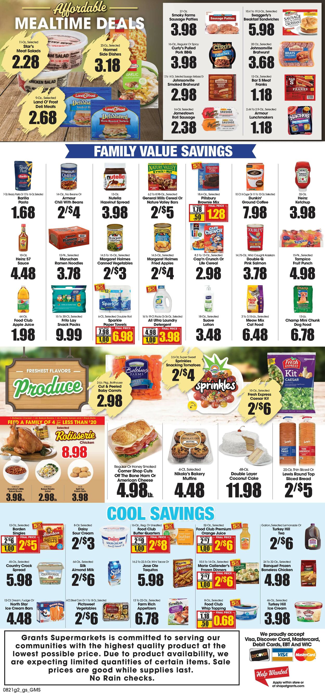 Catalogue Grant's Supermarket from 08/21/2024