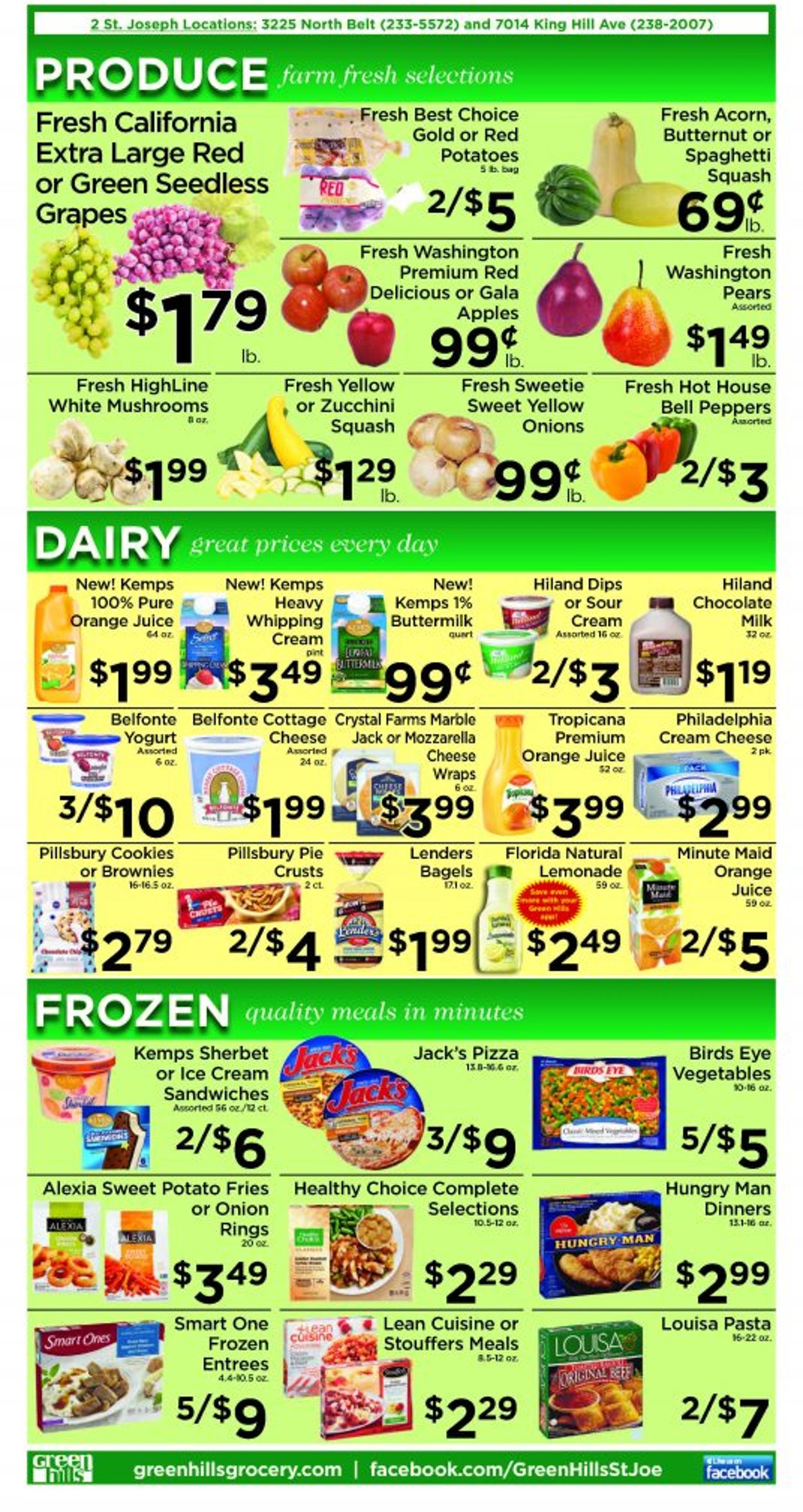 Catalogue Green Hills Grocery from 10/28/2020