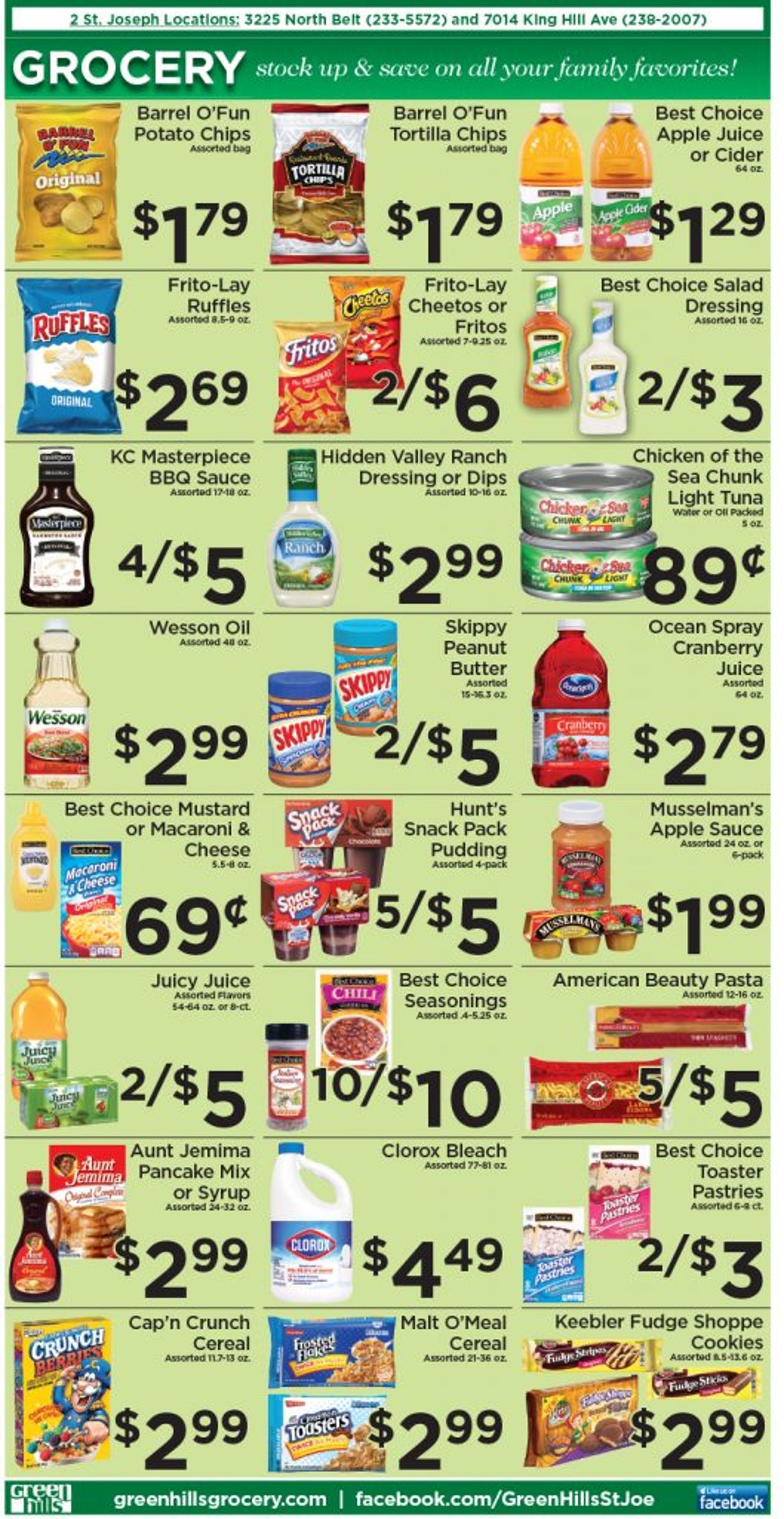 Catalogue Green Hills Grocery from 08/18/2021