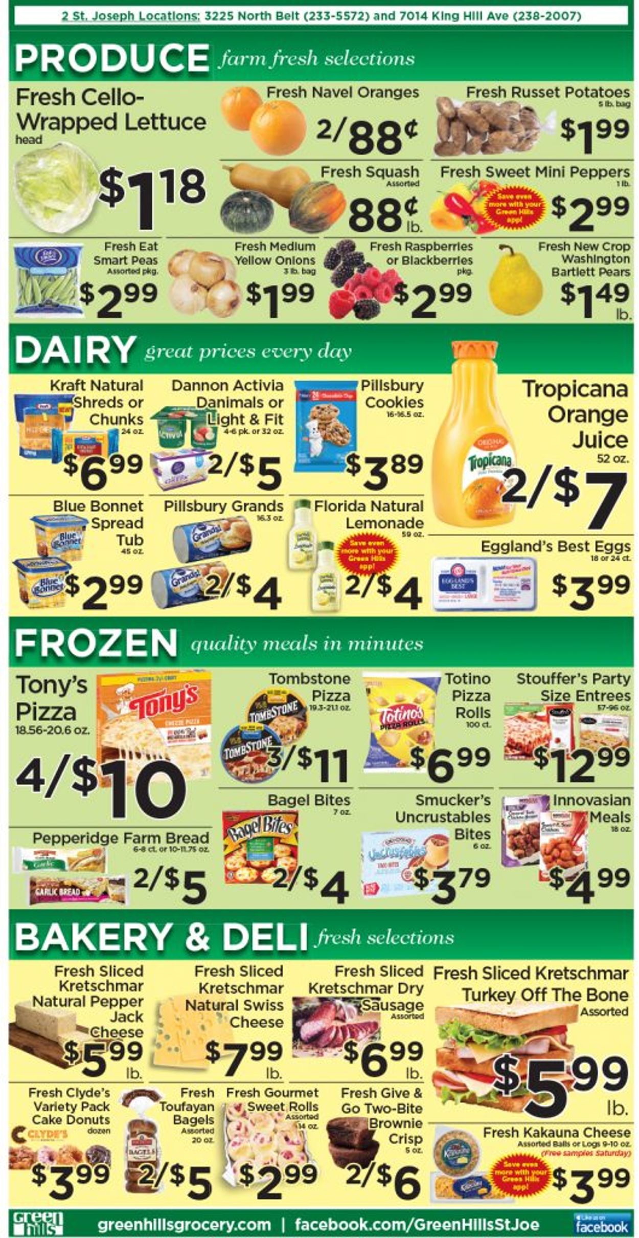 Catalogue Green Hills Grocery from 09/15/2021