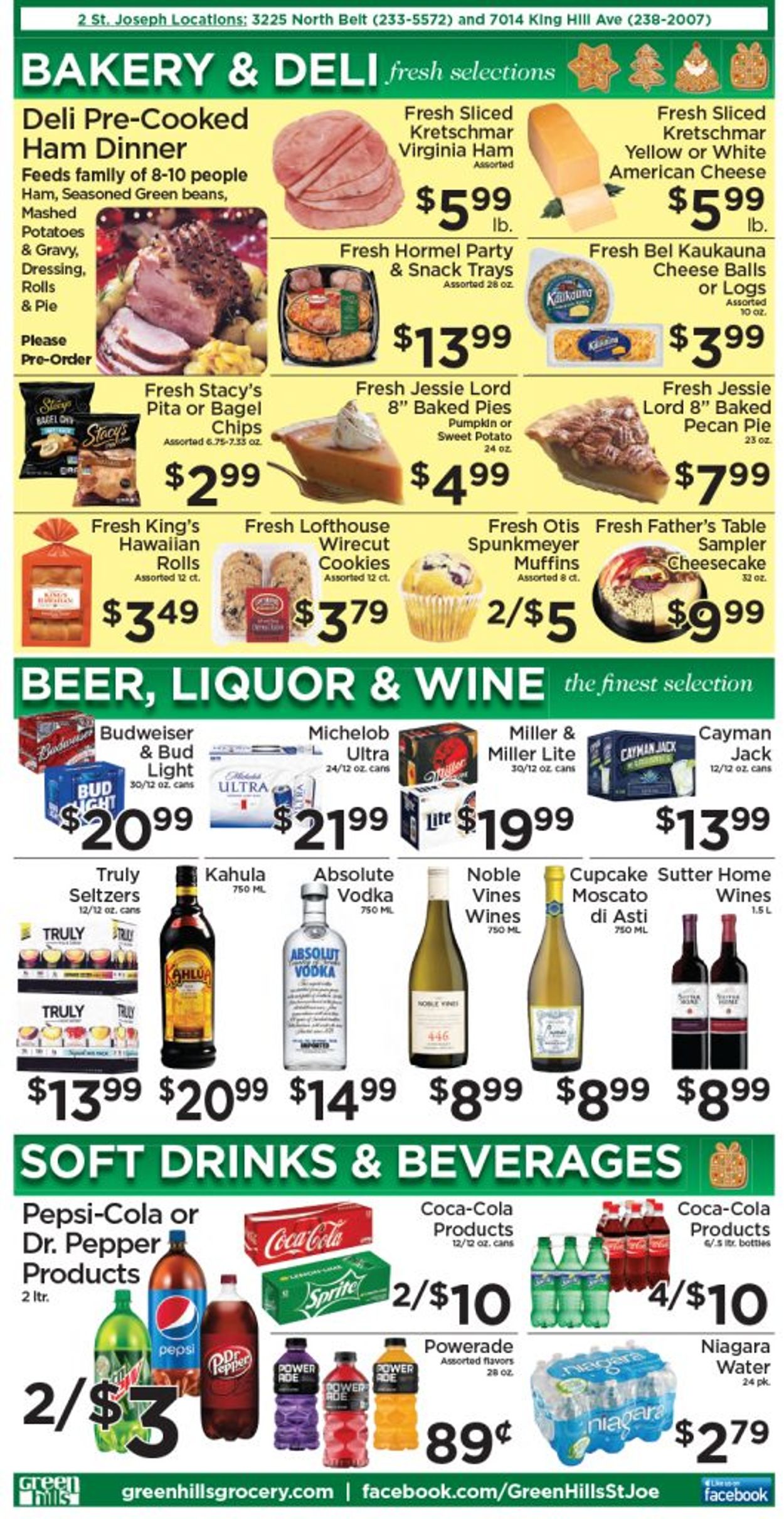 Catalogue Green Hills Grocery HOLIDAY 2021 from 12/15/2021
