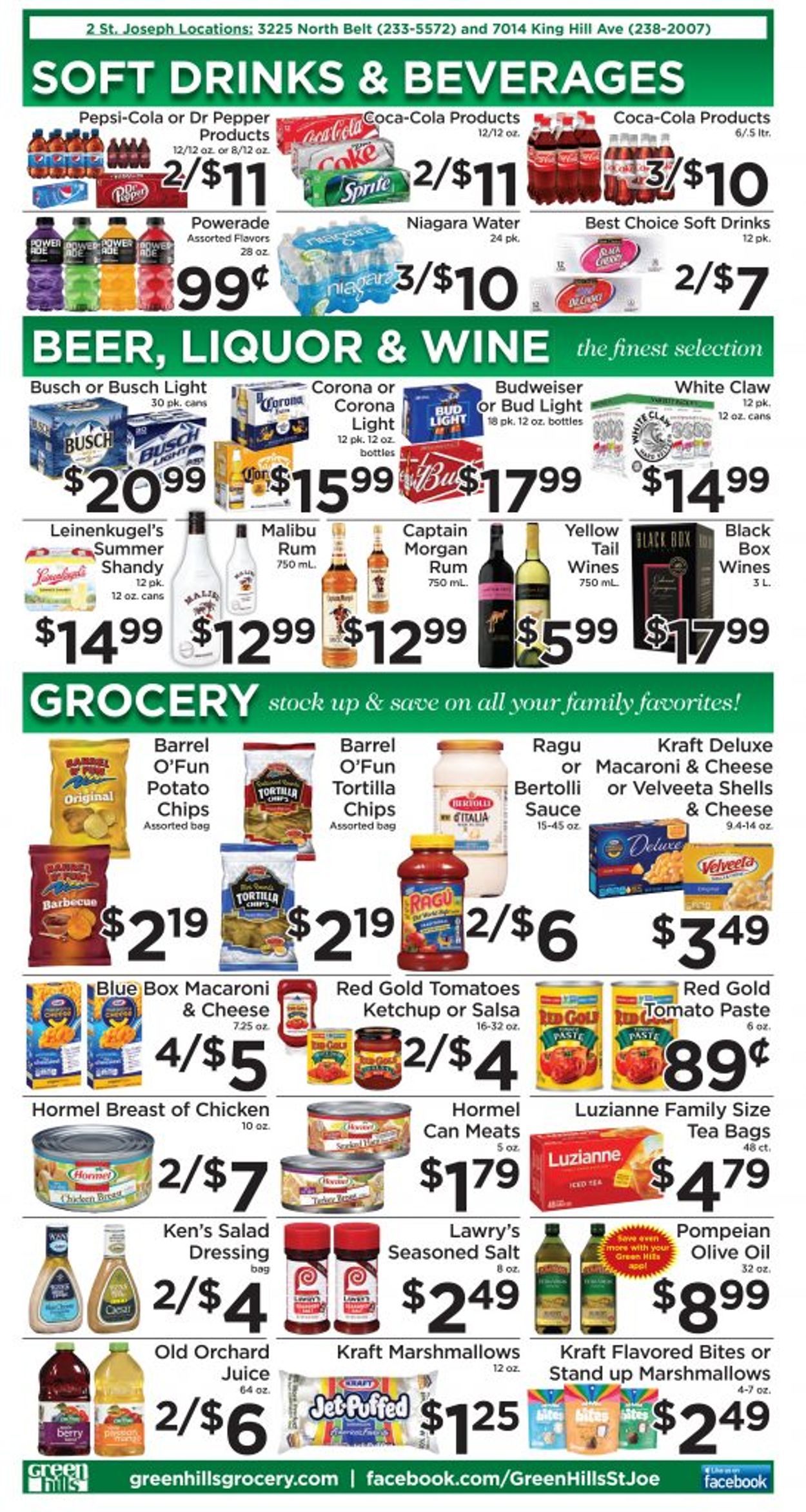 Catalogue Green Hills Grocery from 07/13/2022