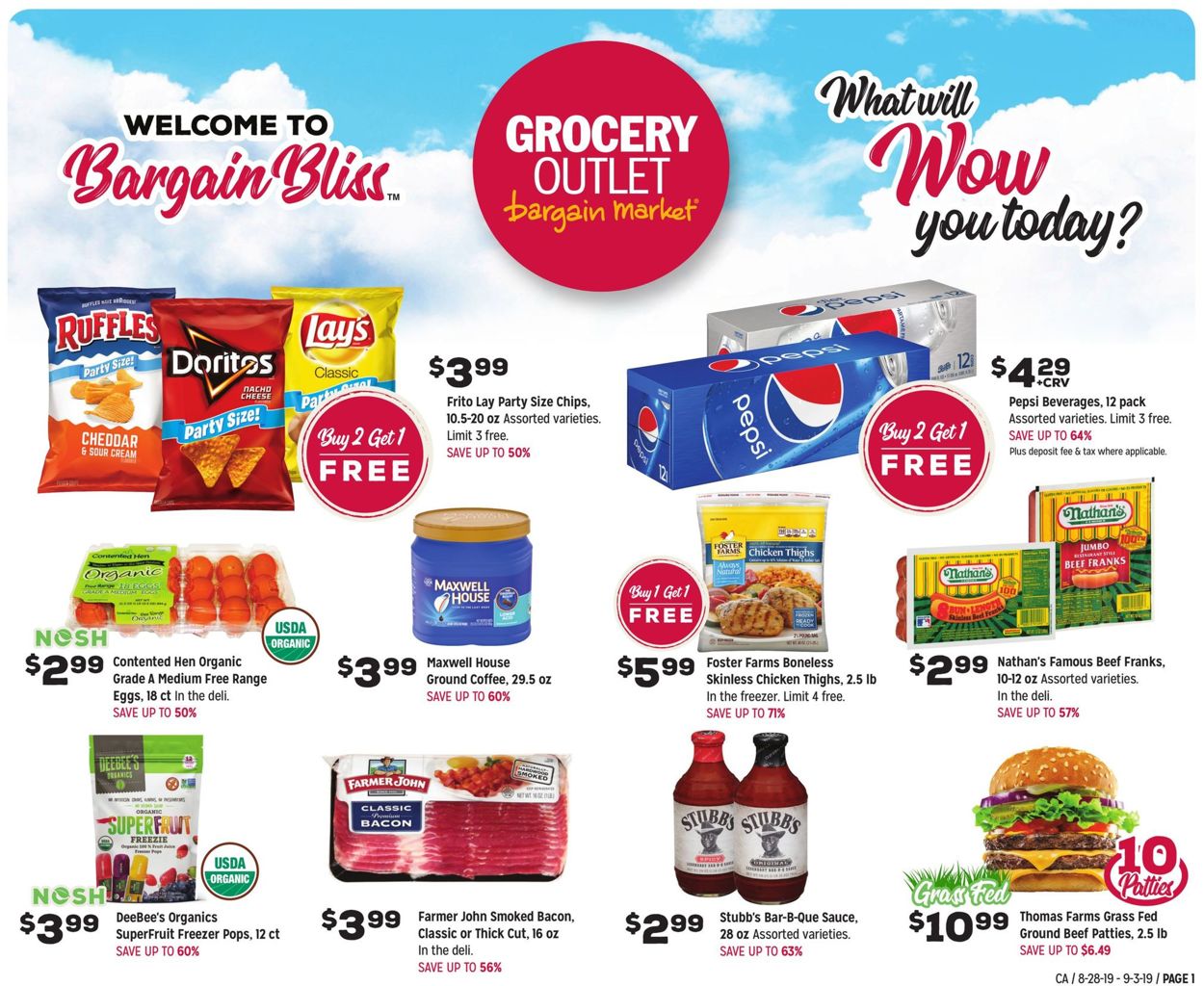 Catalogue Grocery Outlet from 08/28/2019