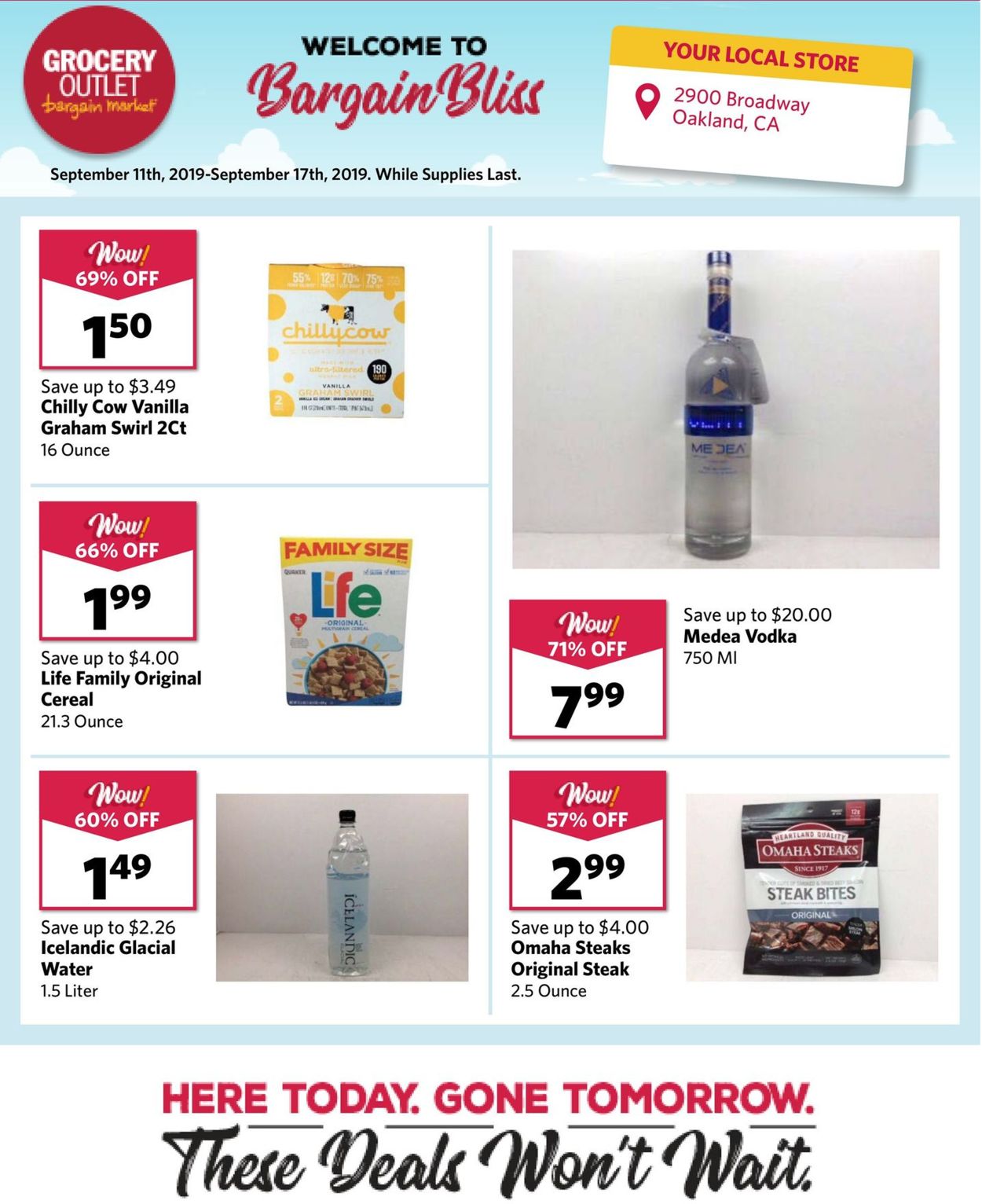 Catalogue Grocery Outlet from 09/11/2019