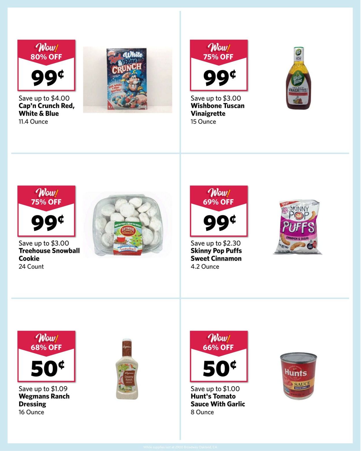 Catalogue Grocery Outlet from 01/15/2020