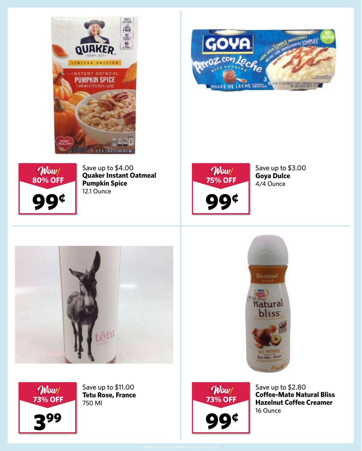 Catalogue Grocery Outlet from 02/26/2020