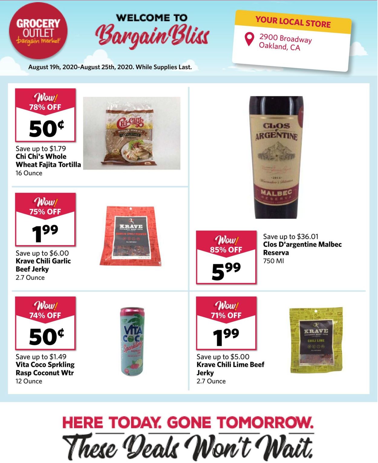 Catalogue Grocery Outlet from 08/19/2020