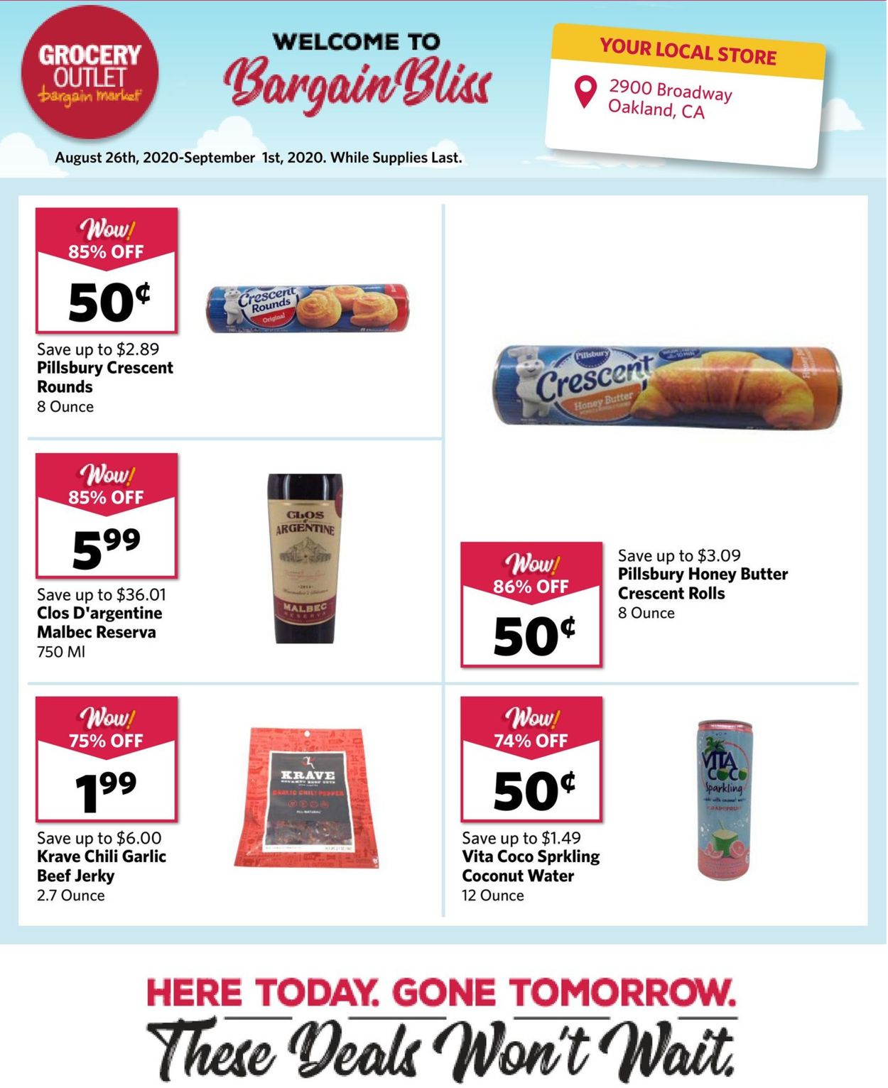 Catalogue Grocery Outlet from 08/26/2020