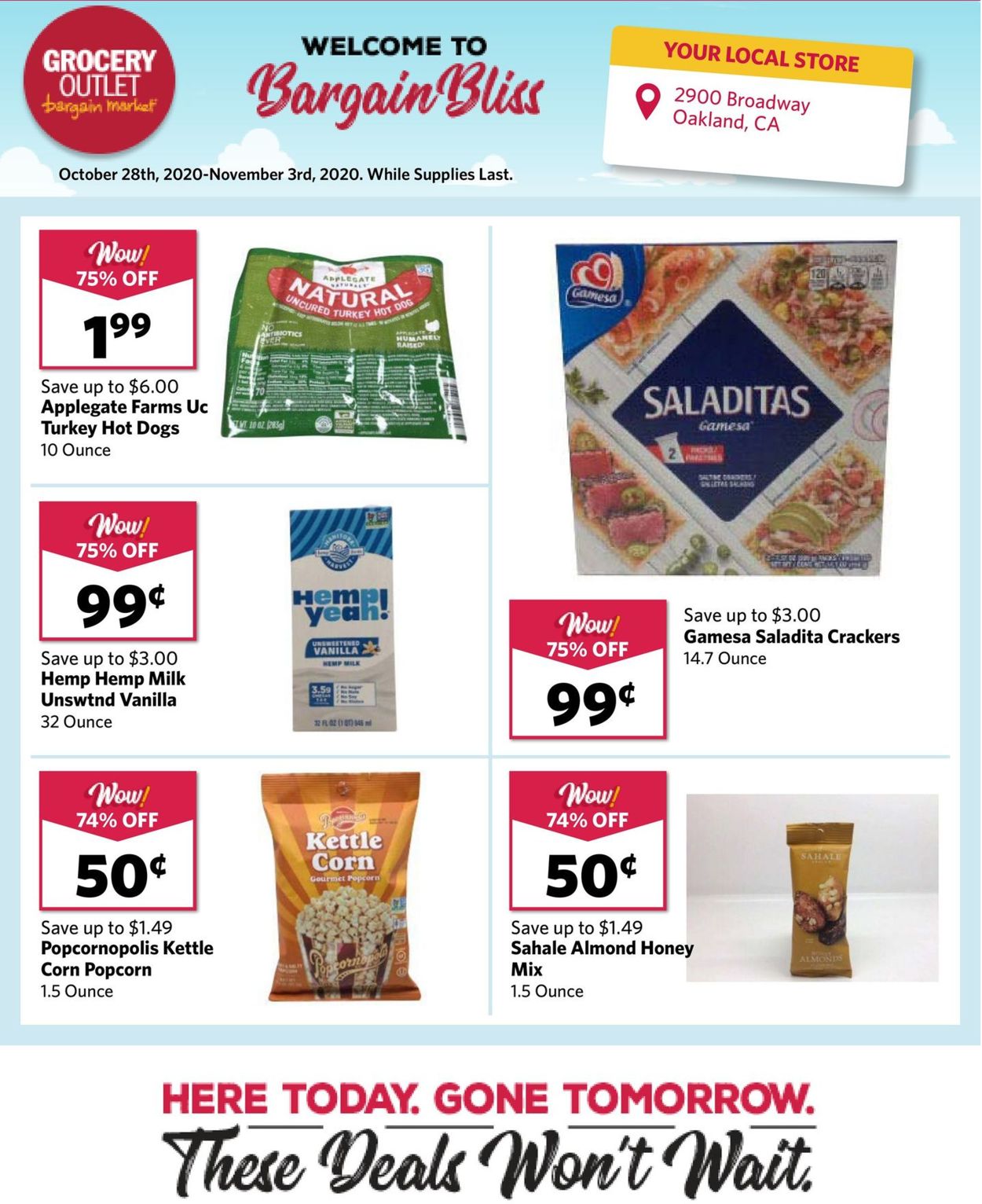 Catalogue Grocery Outlet from 10/28/2020