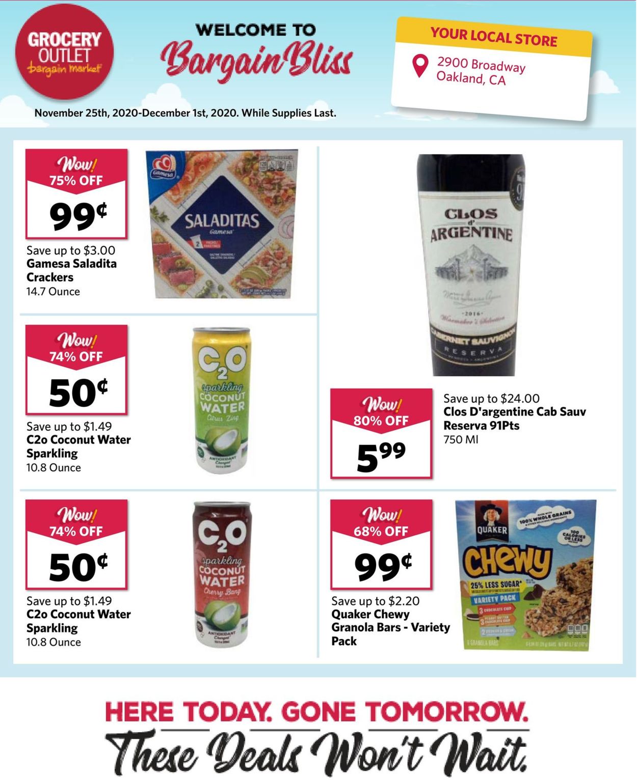 Catalogue Grocery Outlet Black Friday 2020 from 11/25/2020
