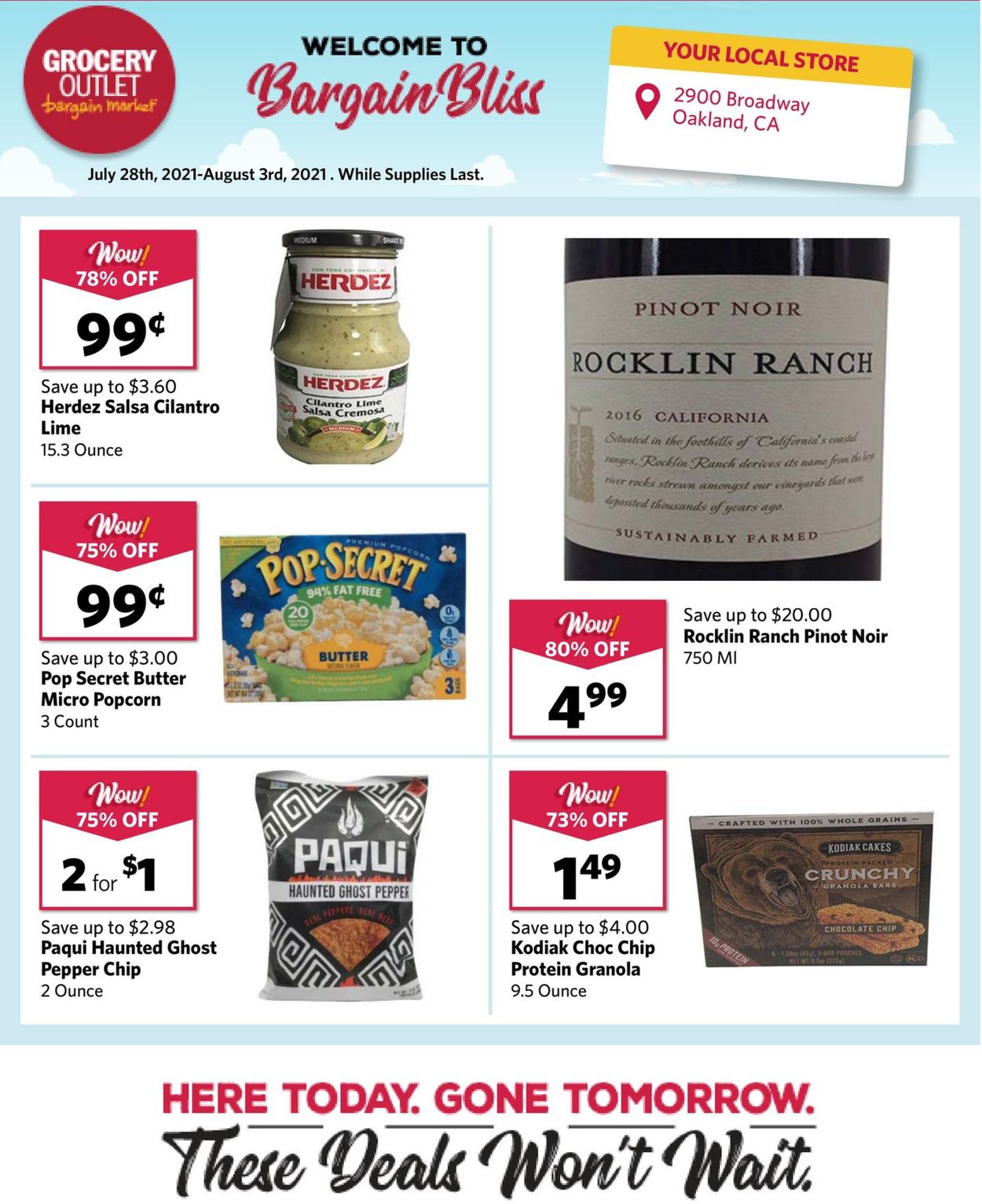 Catalogue Grocery Outlet from 07/28/2021