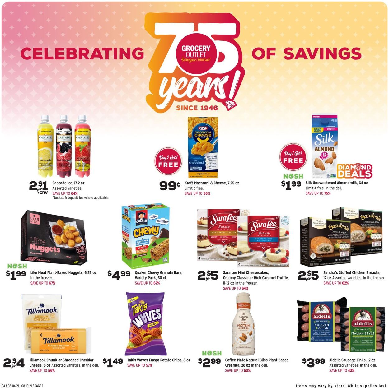 Catalogue Grocery Outlet from 08/04/2021