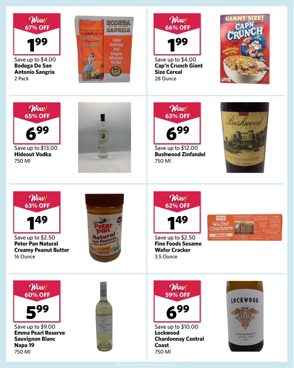 Catalogue Grocery Outlet from 08/25/2021