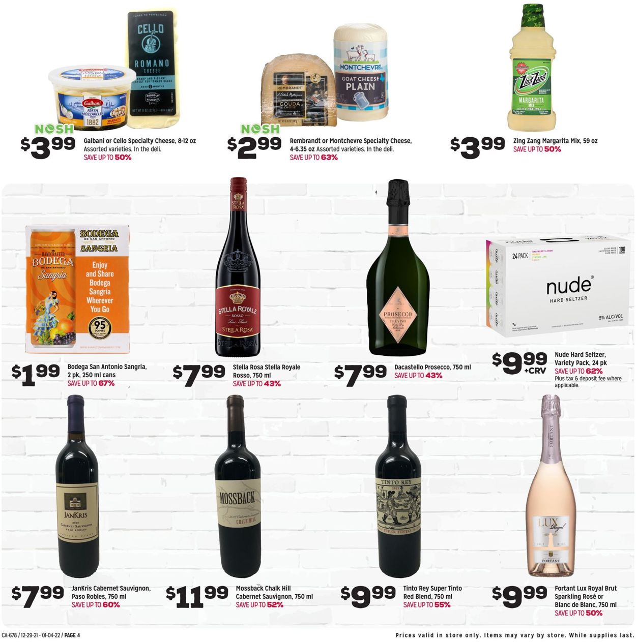Catalogue Grocery Outlet from 12/29/2021