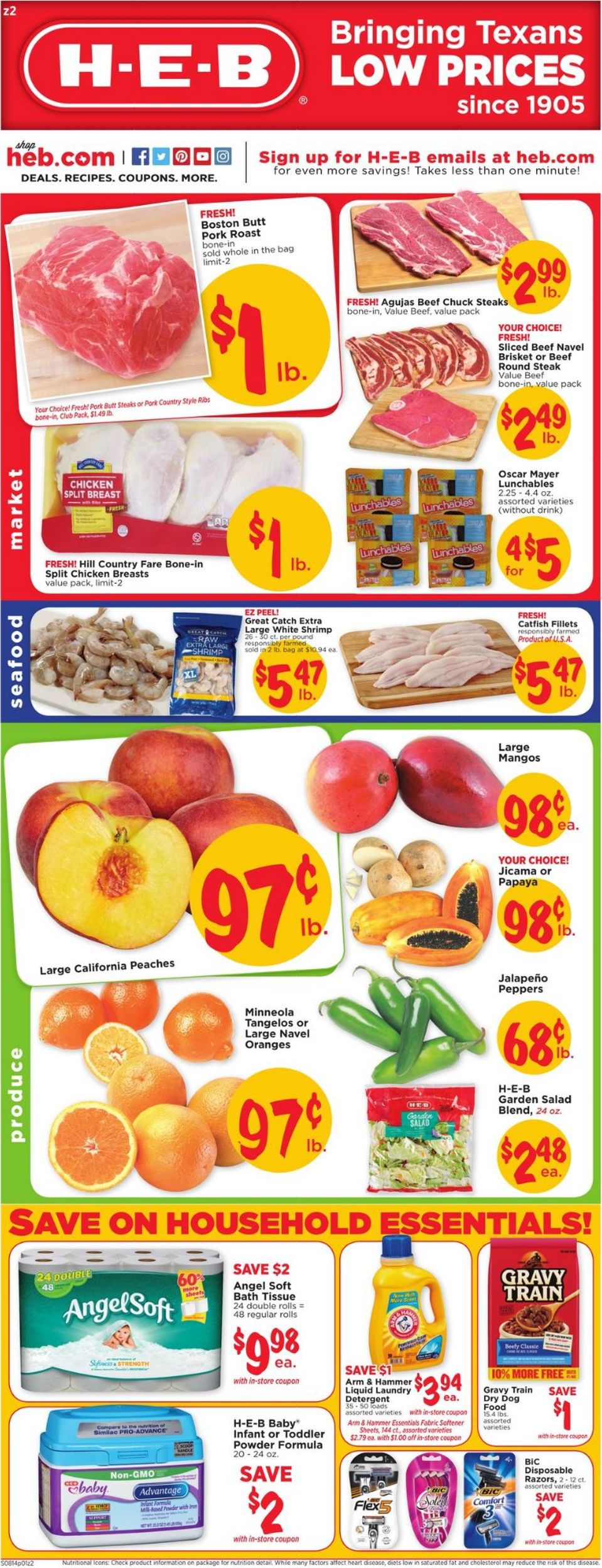 Catalogue H-E-B from 08/14/2019