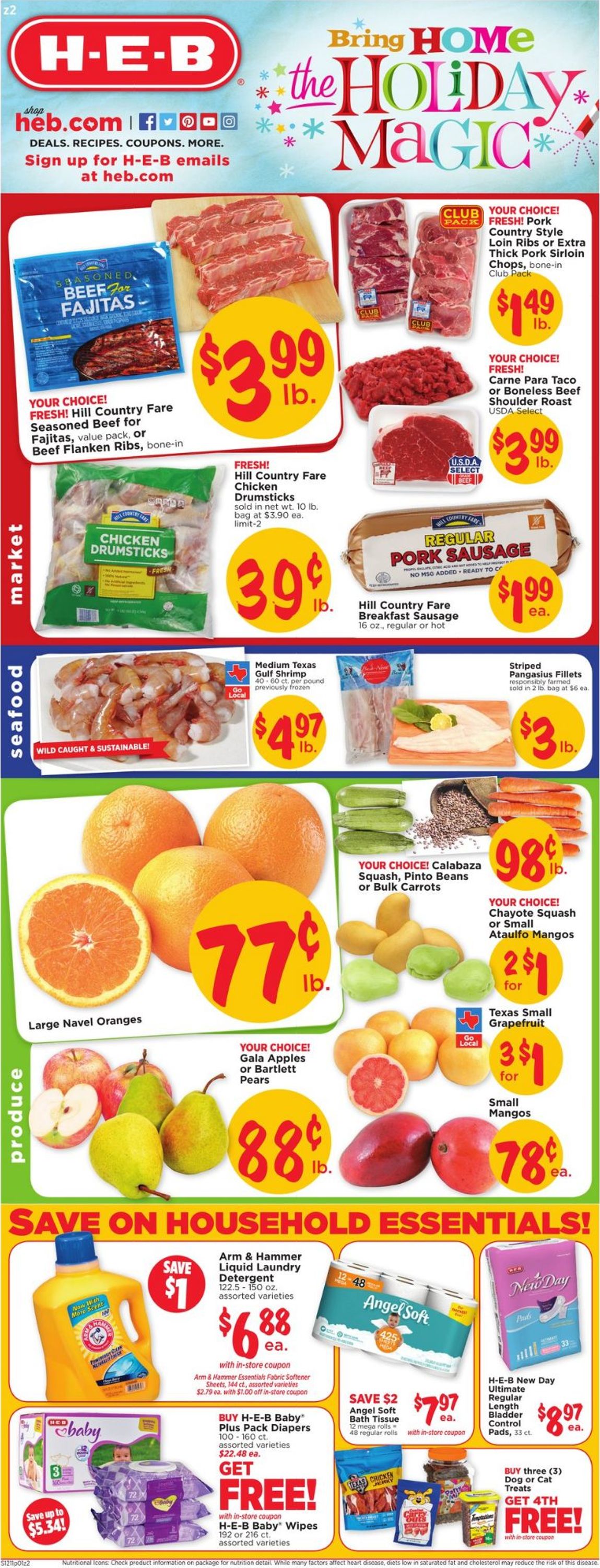 Catalogue H-E-B - Holiday Ad 2019 from 12/11/2019