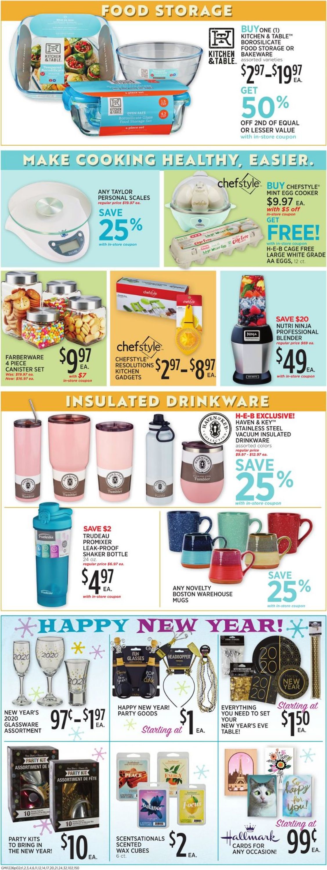 Catalogue H-E-B - New Year's Ad 2019/2020 from 12/26/2019