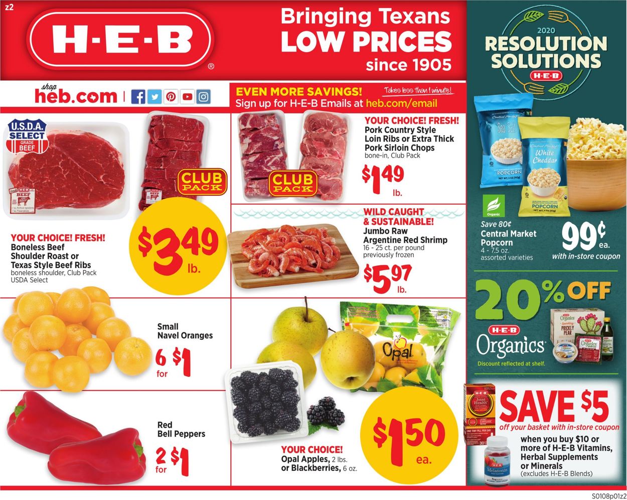 Catalogue H-E-B from 01/08/2020