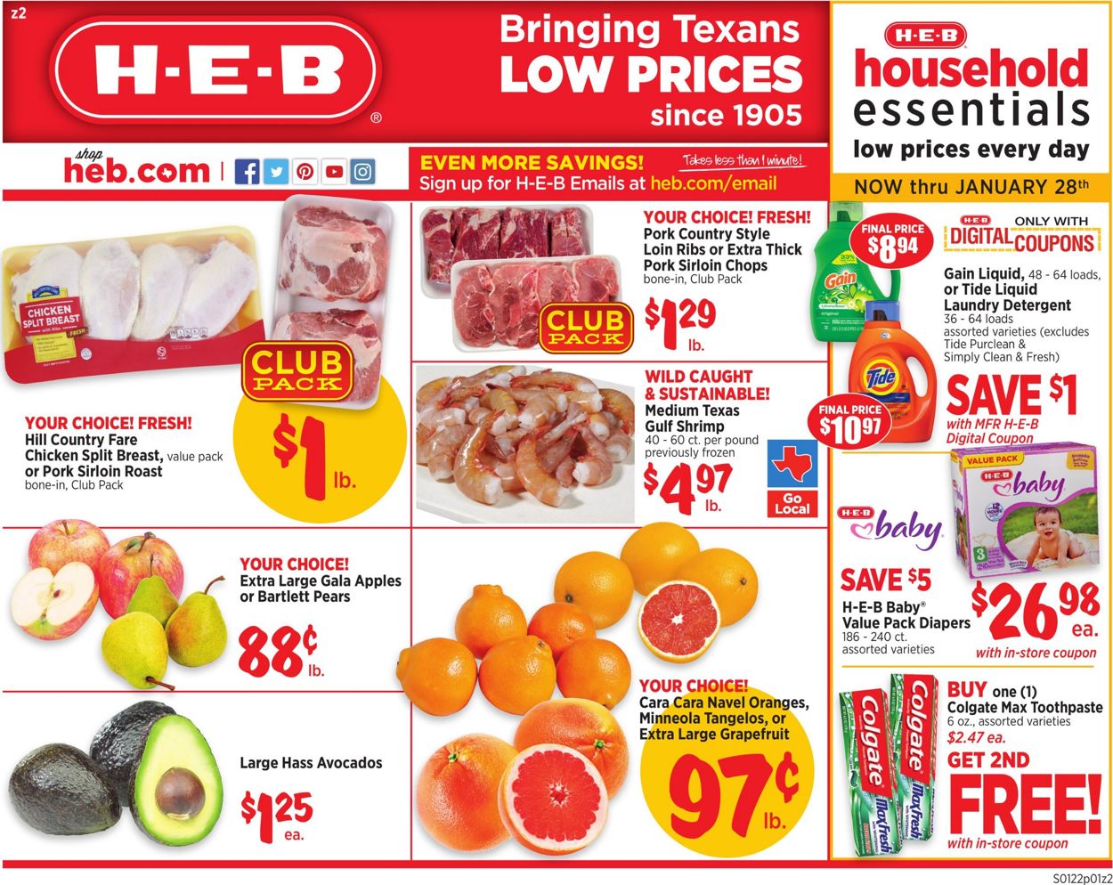 Catalogue H-E-B from 01/22/2020